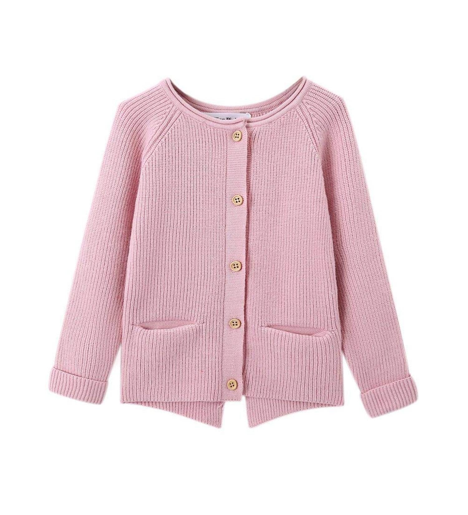 SMILING PINKER Toddler Girls Knit Cardigan Pink | Soft Warm Sweater 12-24 Months - Buy Online on GoSupps.com