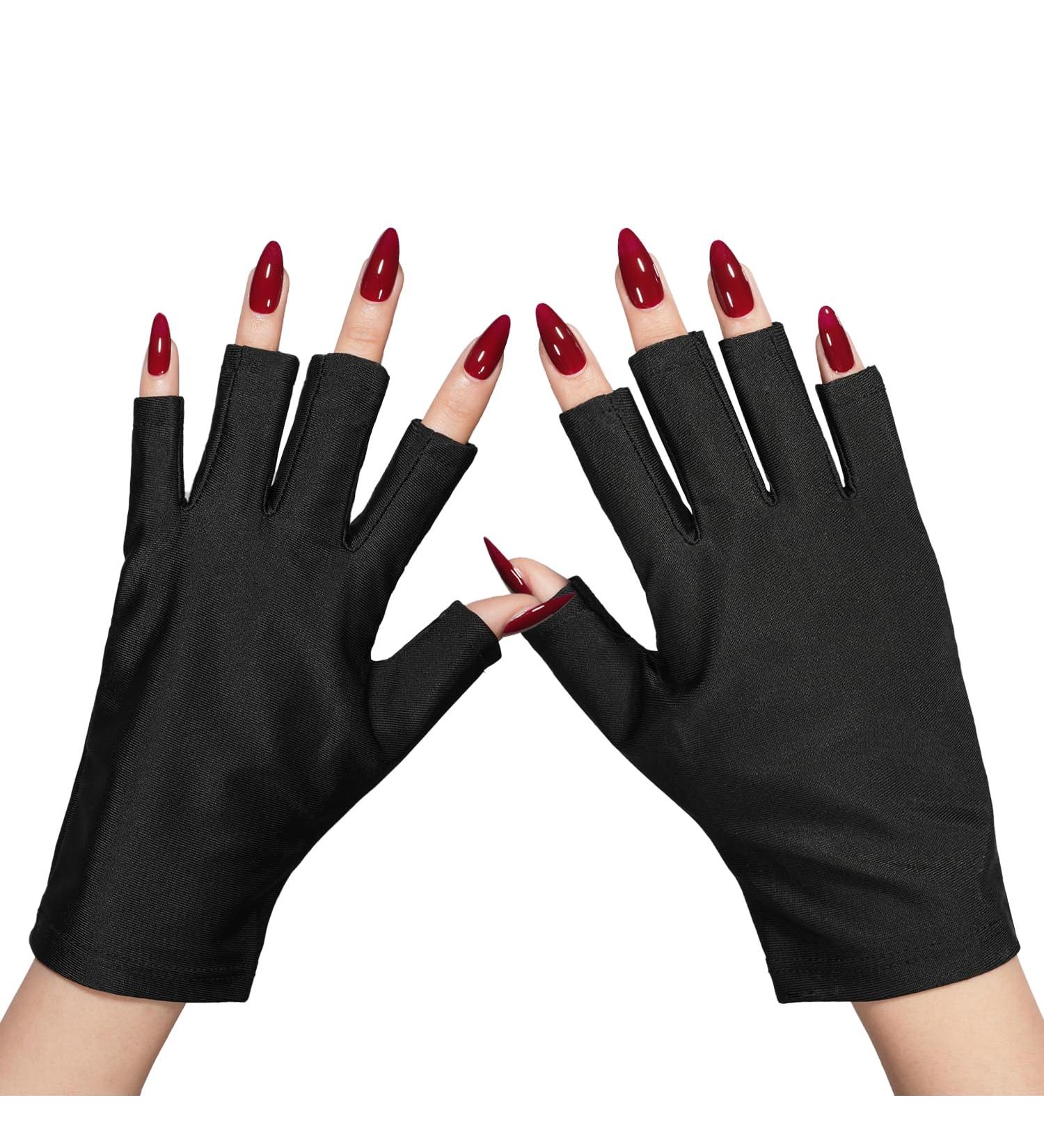 GAOY Anti UV Gloves for Gel Nail Lamp | Professional Fingerless UPF50+ UV Protection for DIY & Salon Nail Art Accessories - Buy Online on GoSupps.com