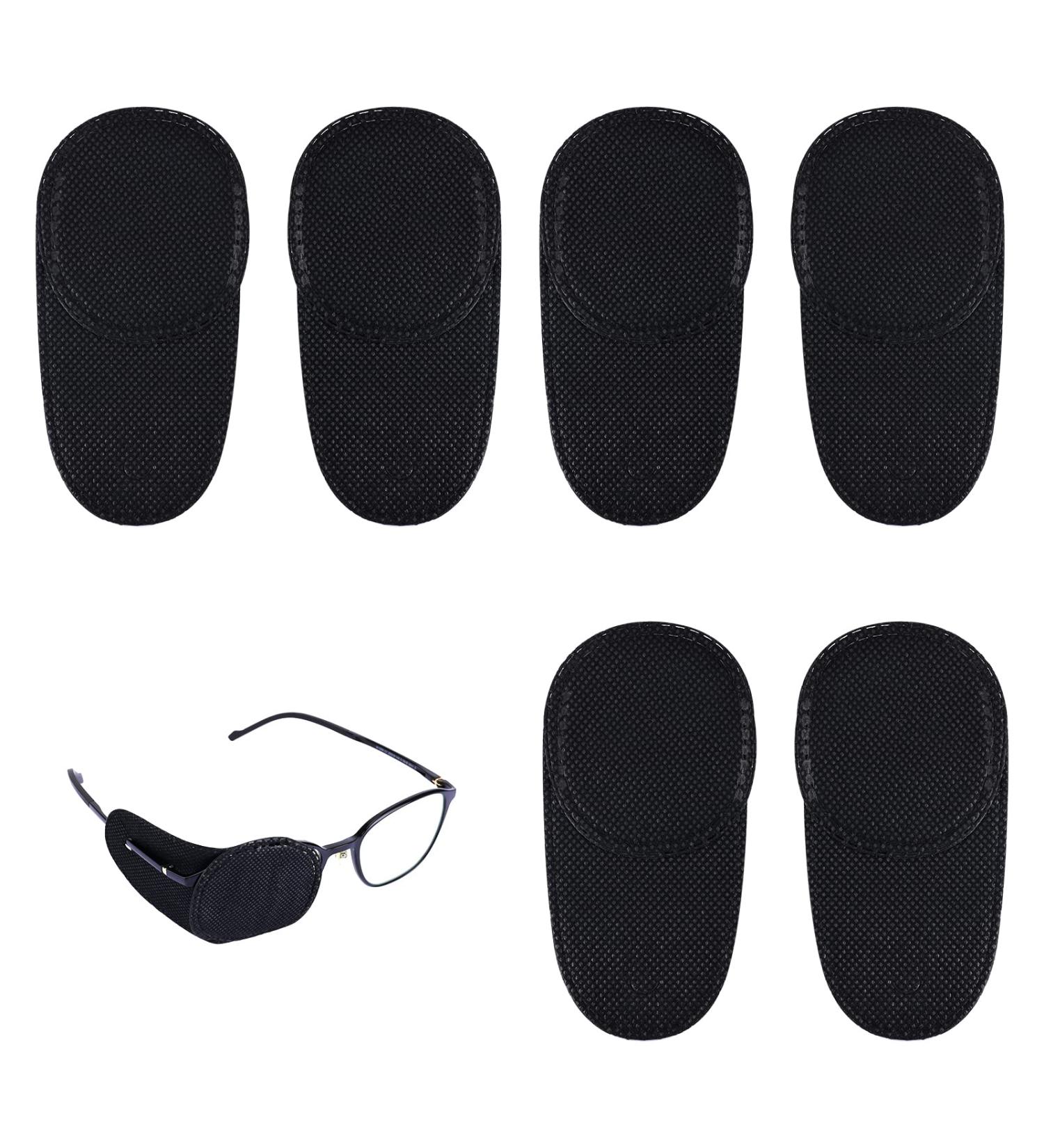 6pcs Eye Patches for Glasses  Reusable Non-Woven Fabric Black Eye Patches to Cover Left Right Eye Improve Vision for Kids' & Adults' Lazy Eye Amblyopia Strabismus (Medium) - Buy Online on GoSupps.com