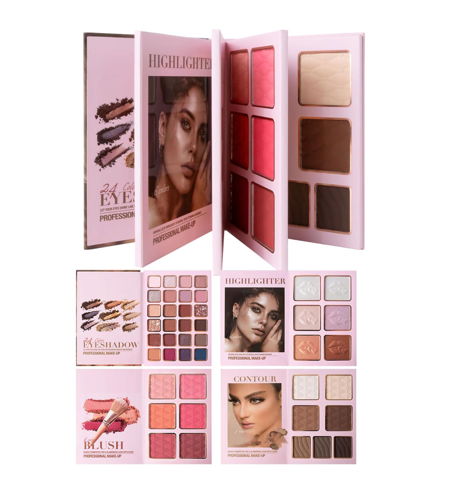 Palette de maquillage | Maquillage chatoyant | Contour du visage | 43 Cosm tiques Mats Couleurs | Palette faciale fard joues paillet e | Pour F te Quotidien Vacances Anniversaire Mariage S ances pho - Buy Online on GoSupps.com