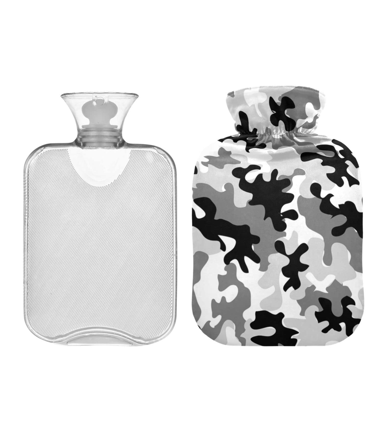 Buy 2L Grey Camouflage Hot Water Bottle with Cover - Pain Relief & Winter Warmth International Shipping - Buy Online on GoSupps.com
