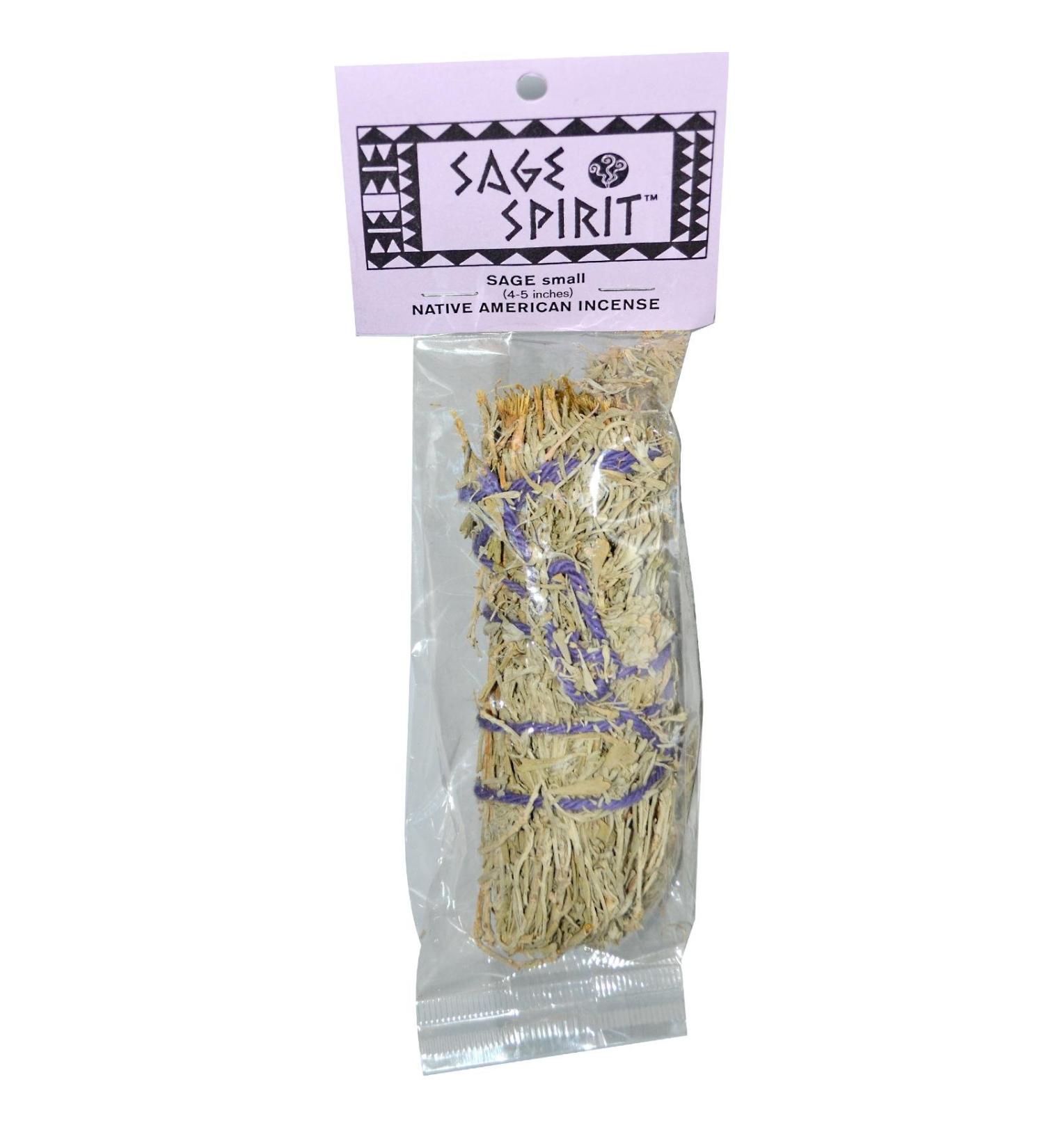Sage Spirit Native American Incense Sage Small (4-5 Inches) 1 Smudge Wand