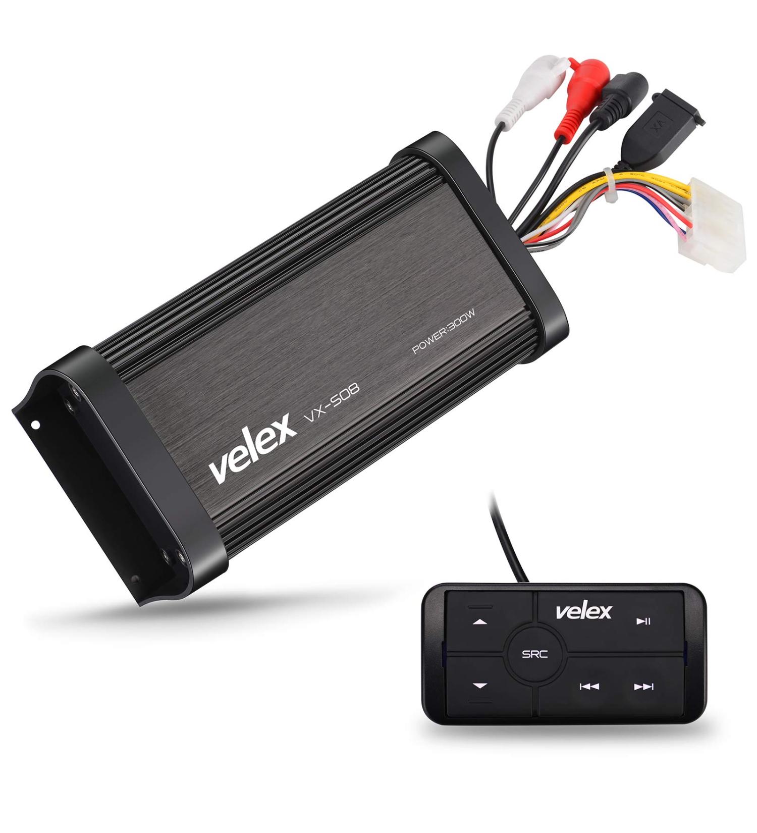 Velex Powersport Class D Amp Amplifier 300W Marine for Boats, UTVs, ATVs, Golf Carts - Bridgeable - Buy Online on GoSupps.com