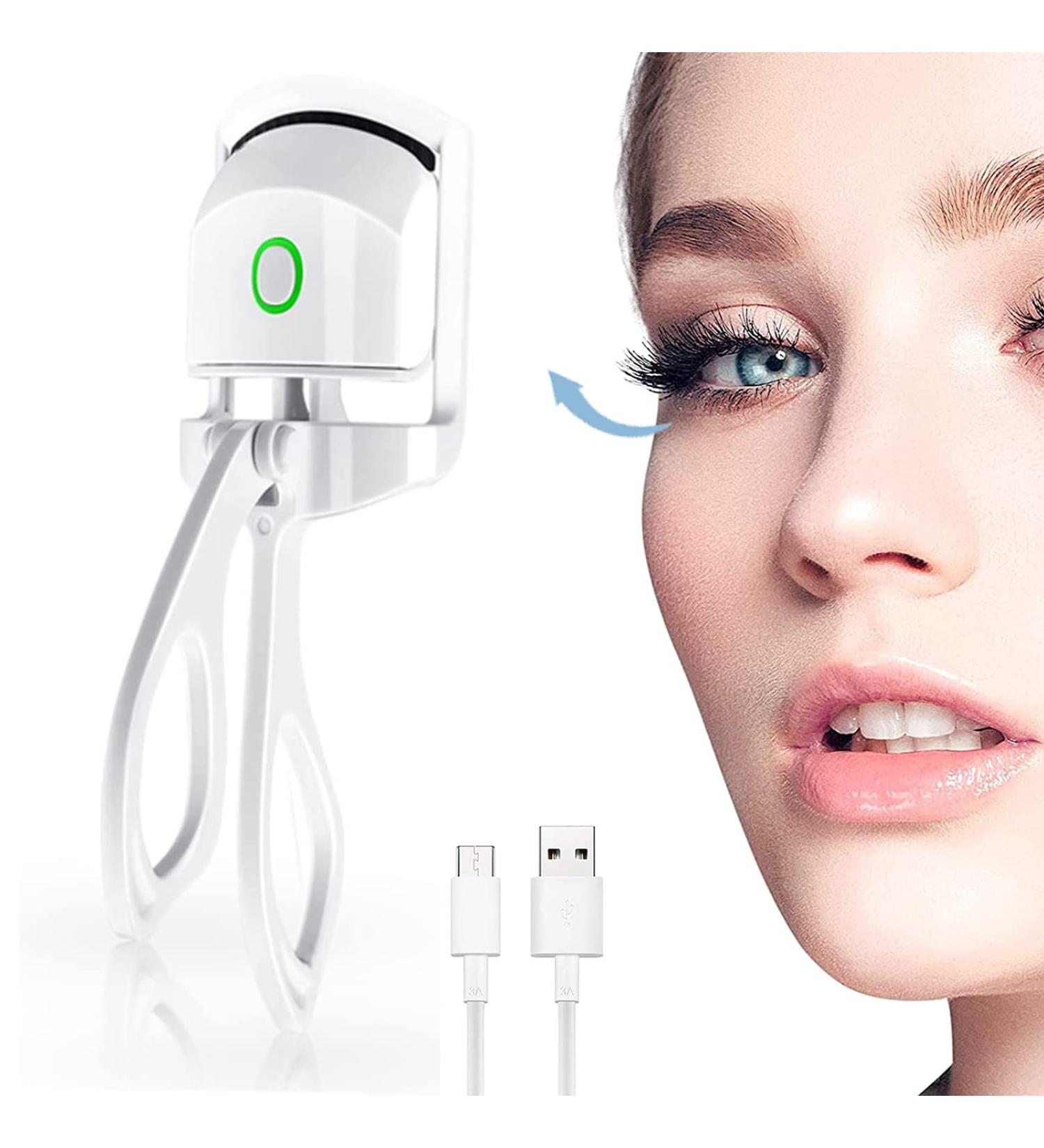 Heated Eyelash Curler with Sensing Heating Silicone Pad - 2 Modes, Easy to Curl for Natural & Lasting Eyelashes - Makeup Tool - Buy Online on GoSupps.com