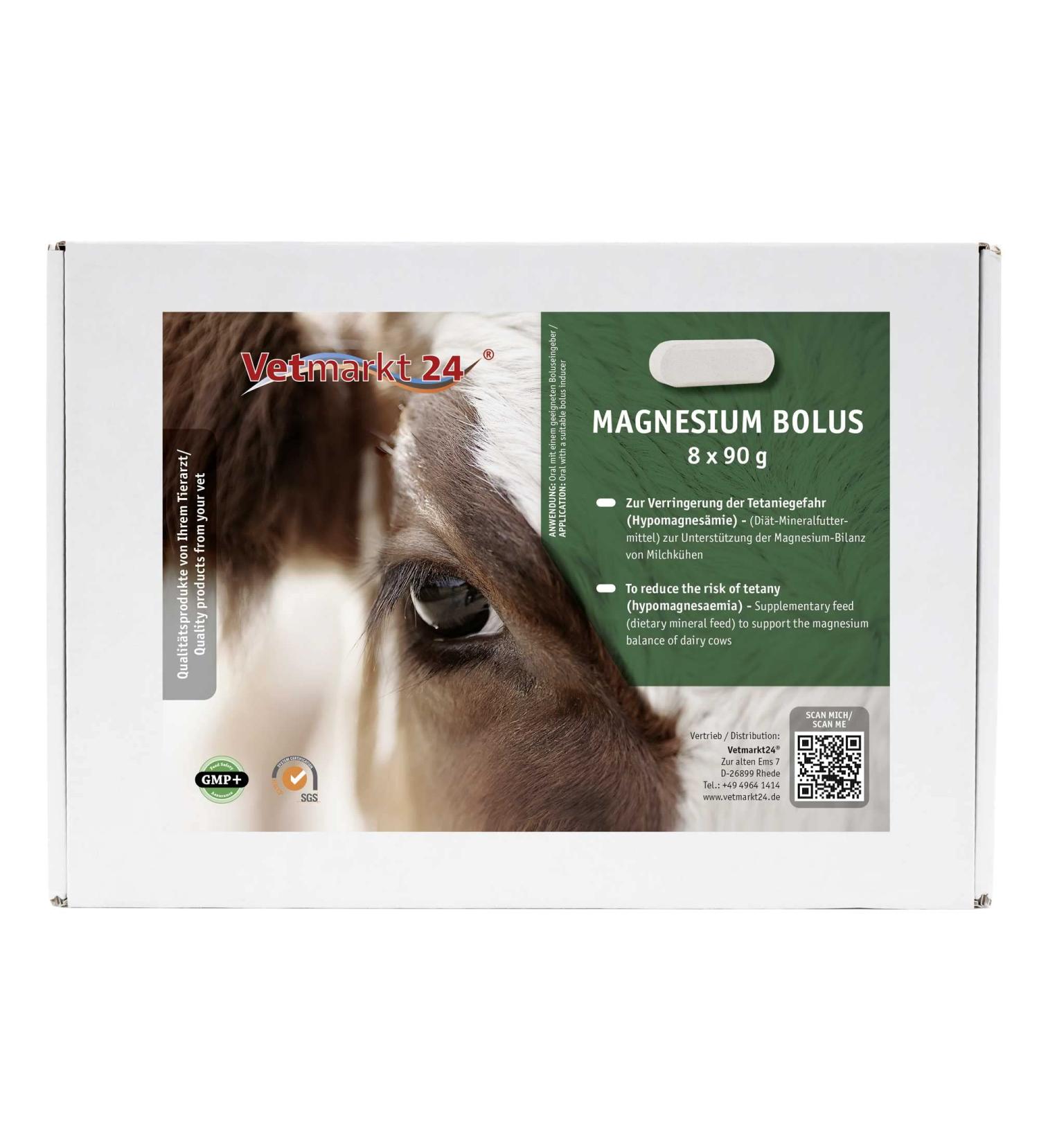 Vetmarkt24 Bolus Magnesium - Value Pack of 8 for Dairy Cows | Supports Magnesium Balance | International Shipping - Buy Online on GoSupps.com
