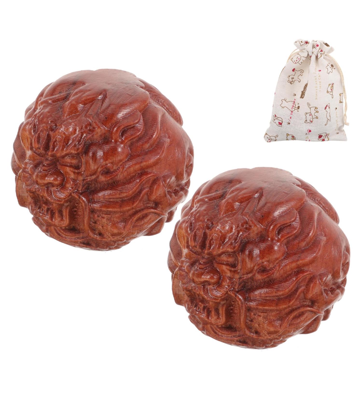 Healeeved Wooden Massage Globe Stick - Chinese Baoding Balls for Tension Relief & Relaxation | Perfect for Fitness & Massage Therapy - Buy Online on GoSupps.com