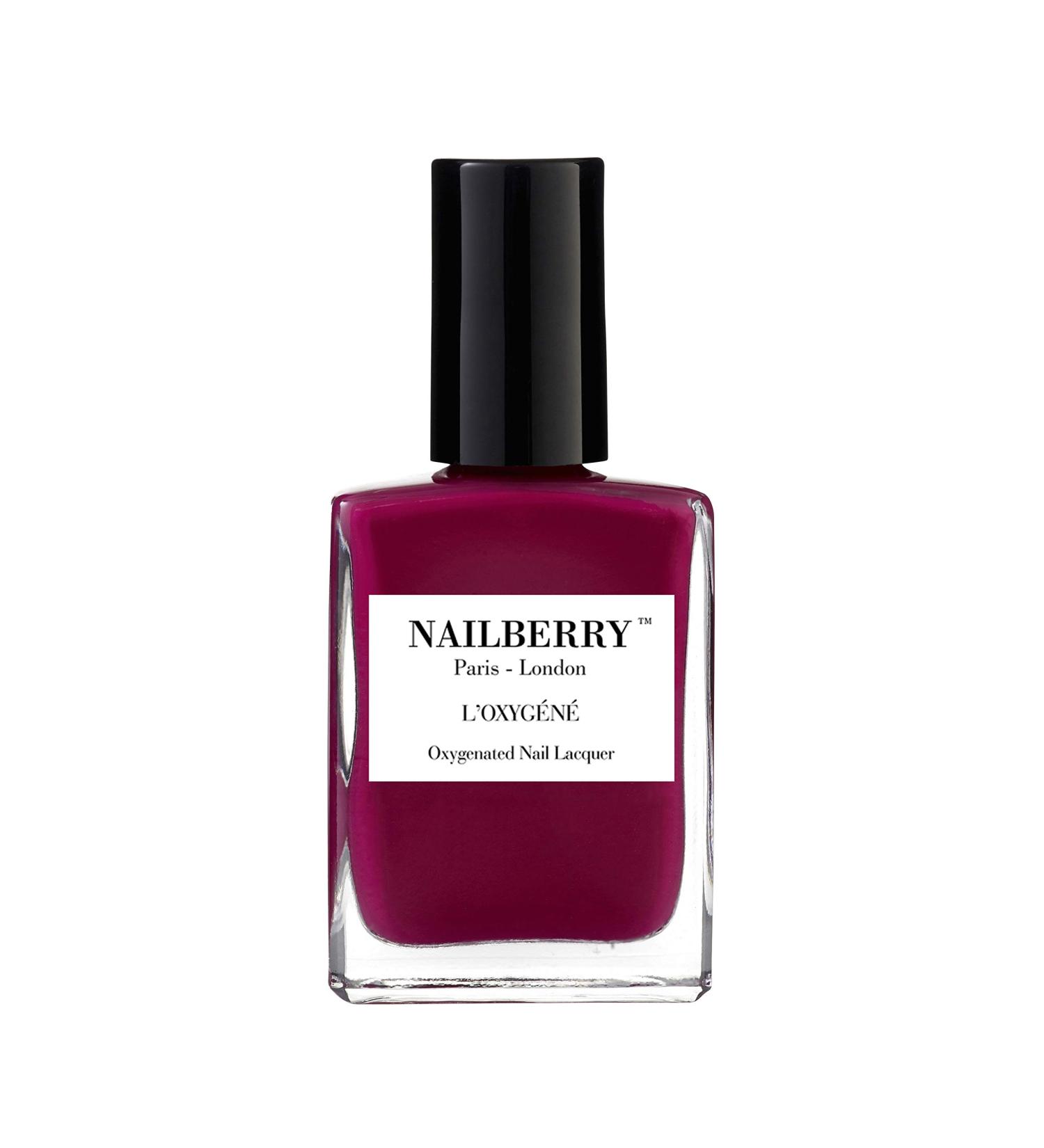 Nailberry L'Oxyg ne Oxygenated Nail Lacquer - Raspberry 15ml | 12-Free, Vegan, Halal, Cruelty-Free & Gluten-Free Polish for Healthy, Long-Lasting Manicure - Buy Online on GoSupps.com