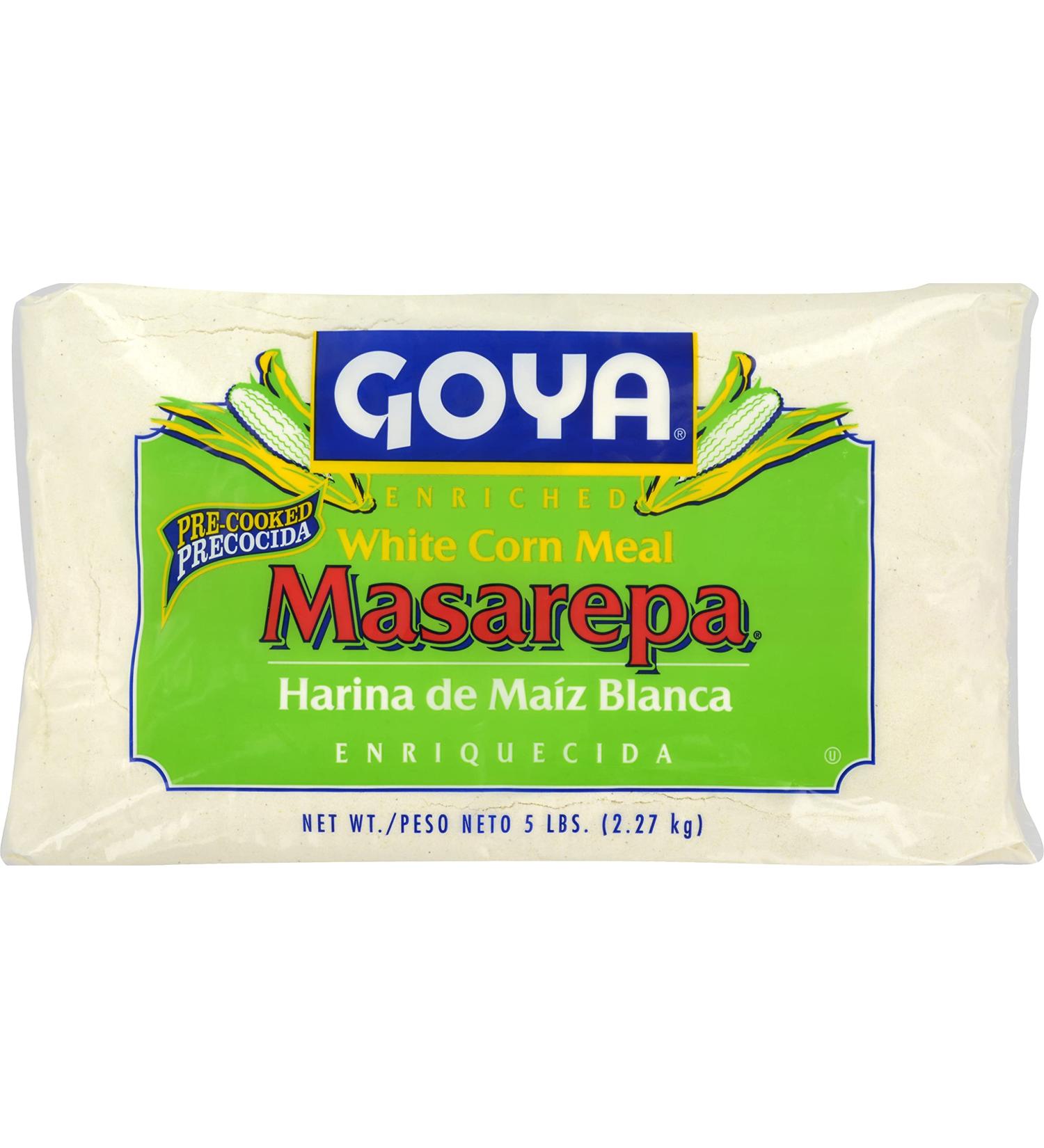 Goya Masarepa Pre-Cooked White Corn Meal - 5 lb | Authentic Latin Flavor - Buy Online on GoSupps.com
