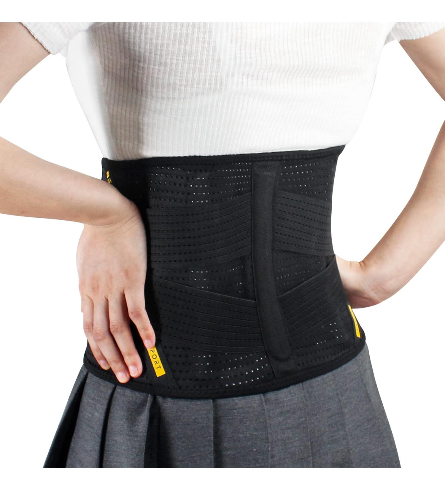 BERTER Lower Back Brace for Men & Women - Sciatica Relief Lumbar Support Belt - Lightweight & Breathable - XXL Black - Buy Online on GoSupps.com