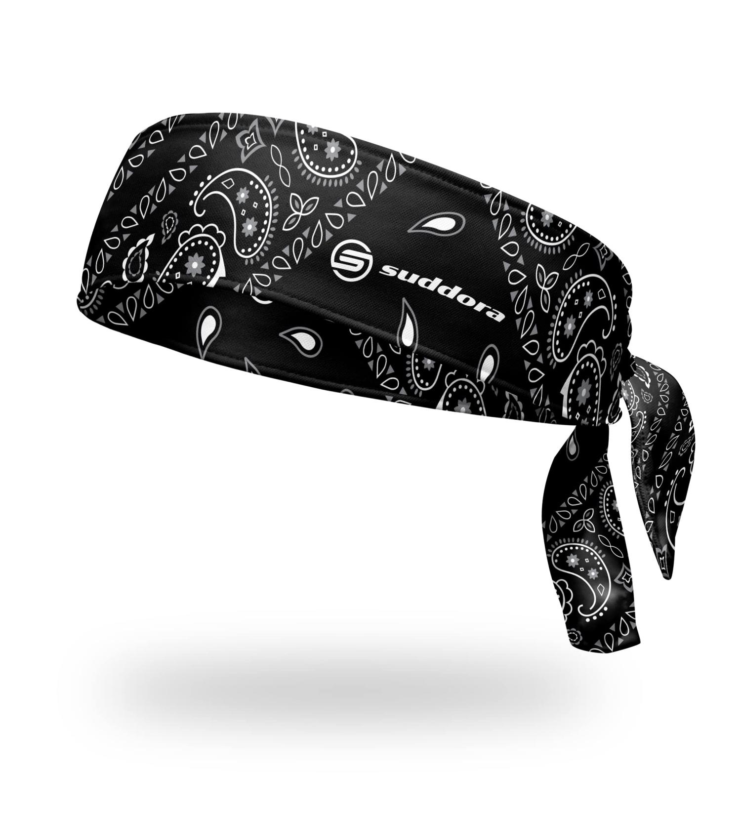 Suddora Paisley Bandana Headband - Vintage & Fashionable Black Tie Headband - Buy Online on GoSupps.com