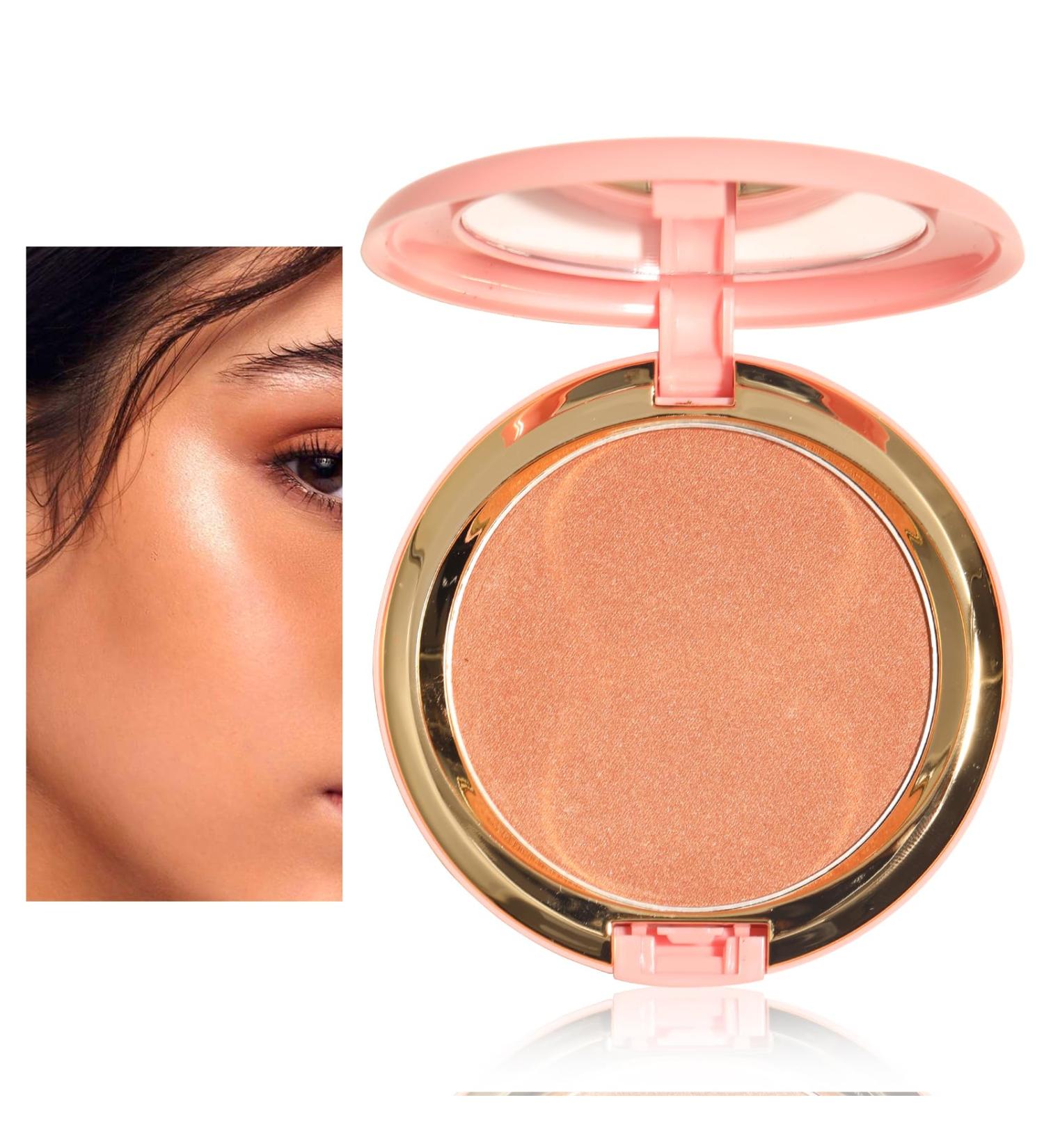 Shimmering Bronzer Powder | Highly Pigmented Highlighter & Contour | Vegan & Breathable | All-Day Sun-Kissed Finish - Sunkissed Bronzer 1g - Buy Online on GoSupps.com