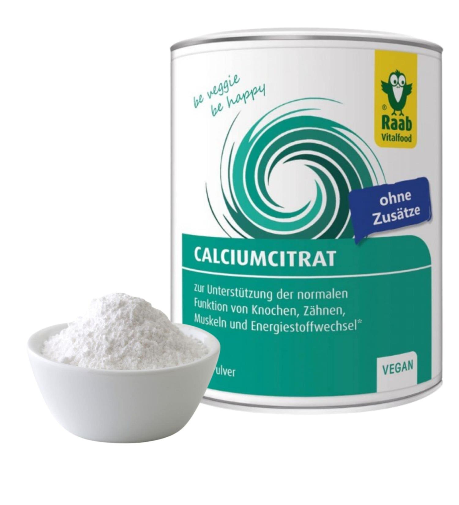 Raab Vitalfood Calcium-Citrate Powder 90g - Vegan Muscle & Bone Support for Athletes | Electrolyte Supplement - Buy Online on GoSupps.com