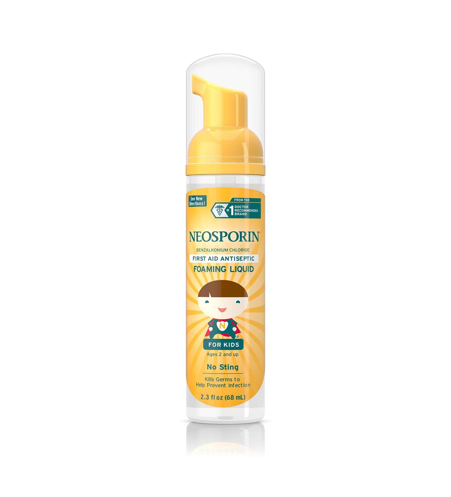 Neosporin Kids Wound Cleanser 2.3 oz - Gentle Antibacterial Solution - Buy Online on GoSupps.com