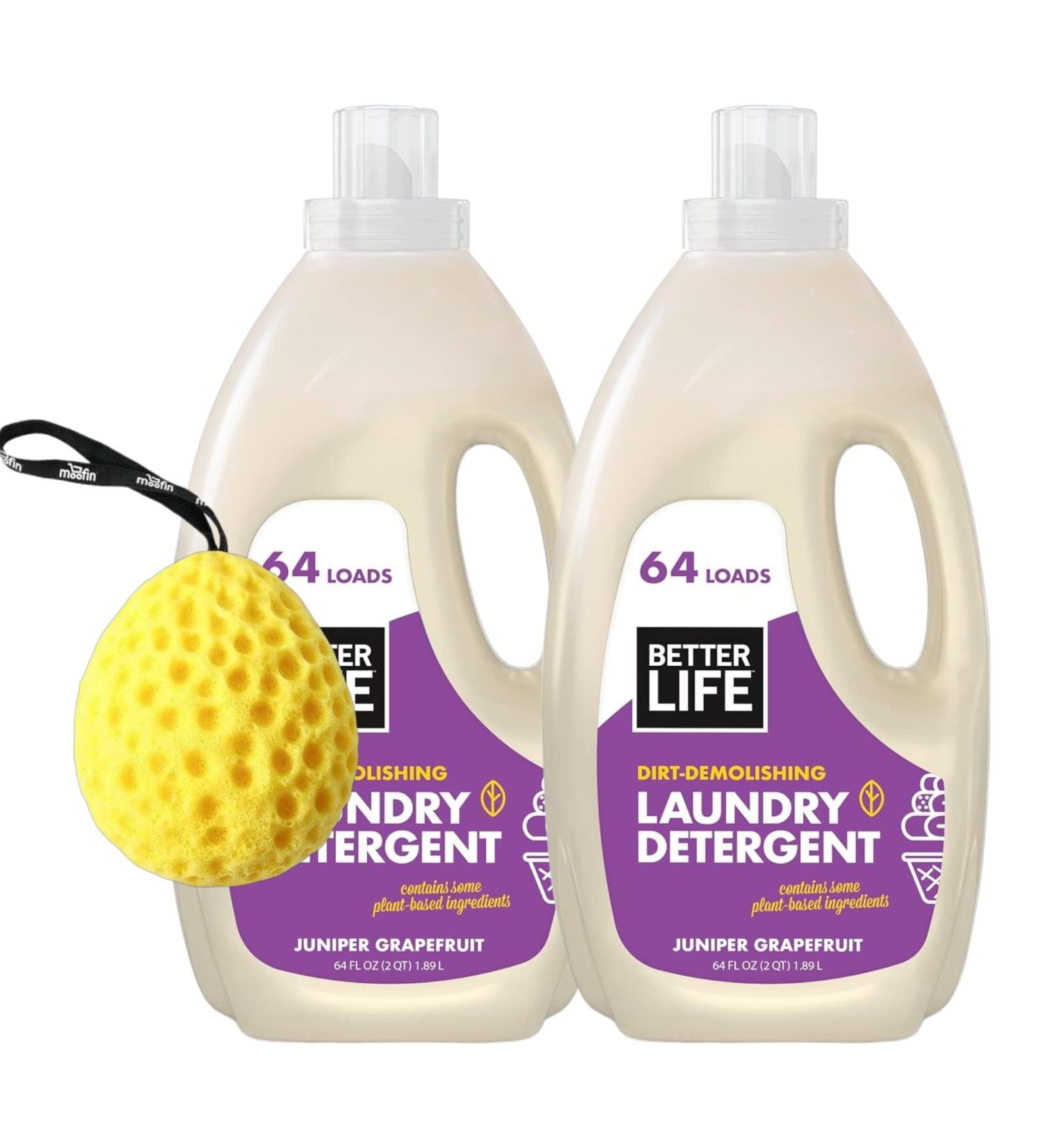 Natural Lavender Grapefruit Laundry Detergent - 64 Loads Plant-Based & Eco-Friendly (Pack of 2 - Buy Online on GoSupps.com