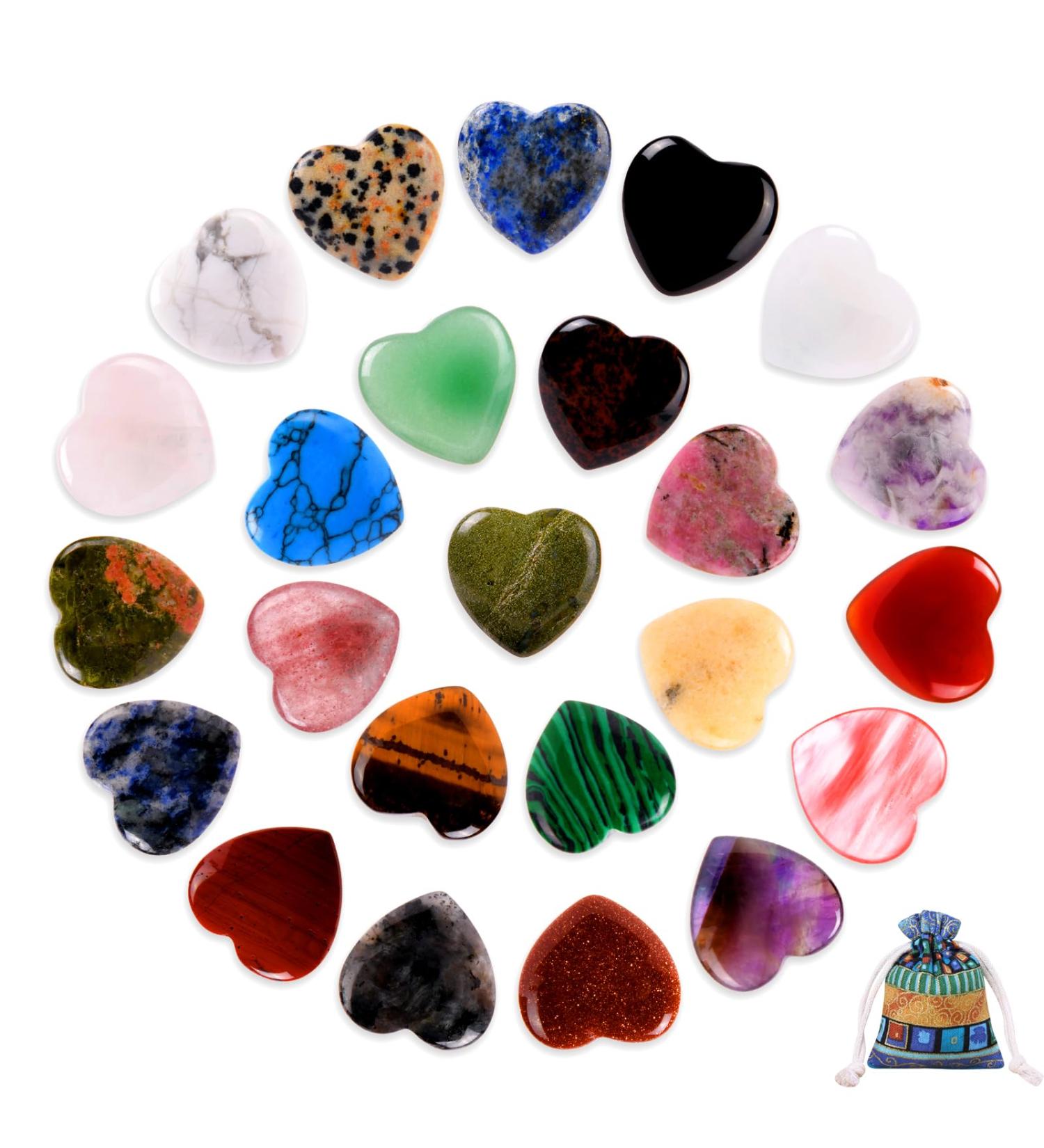 OSDUE 24-Piece Colorful Crystal Stones Set - Healing Gemstones for Children & Lovers Perfect for Meditation Chakra Balancing & Energy Healing - Buy Online on GoSupps.com