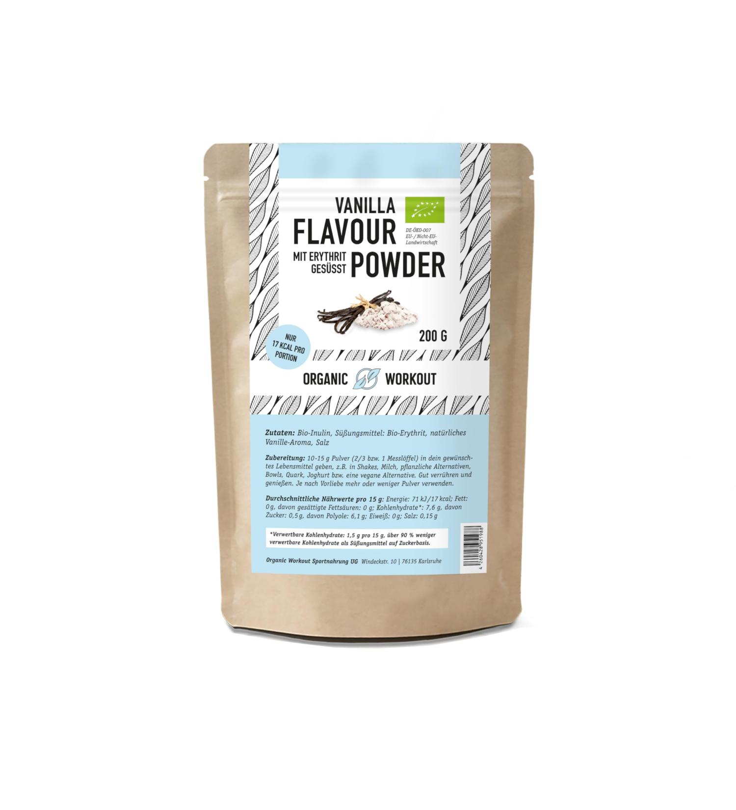 Organic Vanilla Taste Powder | Delicious Flavor Without Artificial Sweeteners | Versatile for Food & Drinks | Organic Workout Series - Buy Online on GoSupps.com