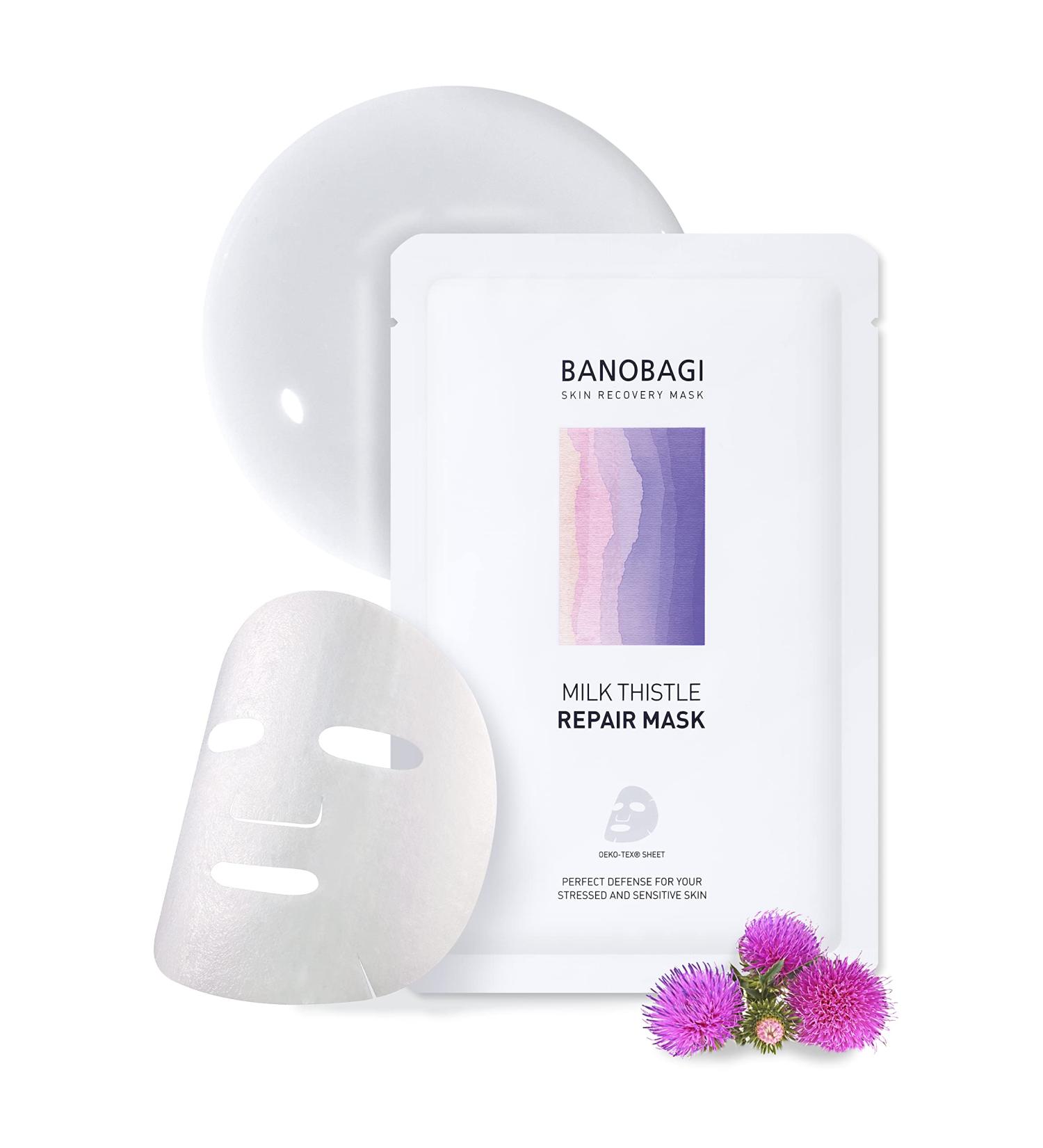 BANOBAGI Milk Thistle Repair Mask - Hydrating Korean Face Mask with Copper Tripeptide & Burdock Root Extract (Pack of 10 sheets 1.01fl oz) - Buy Online on GoSupps.com