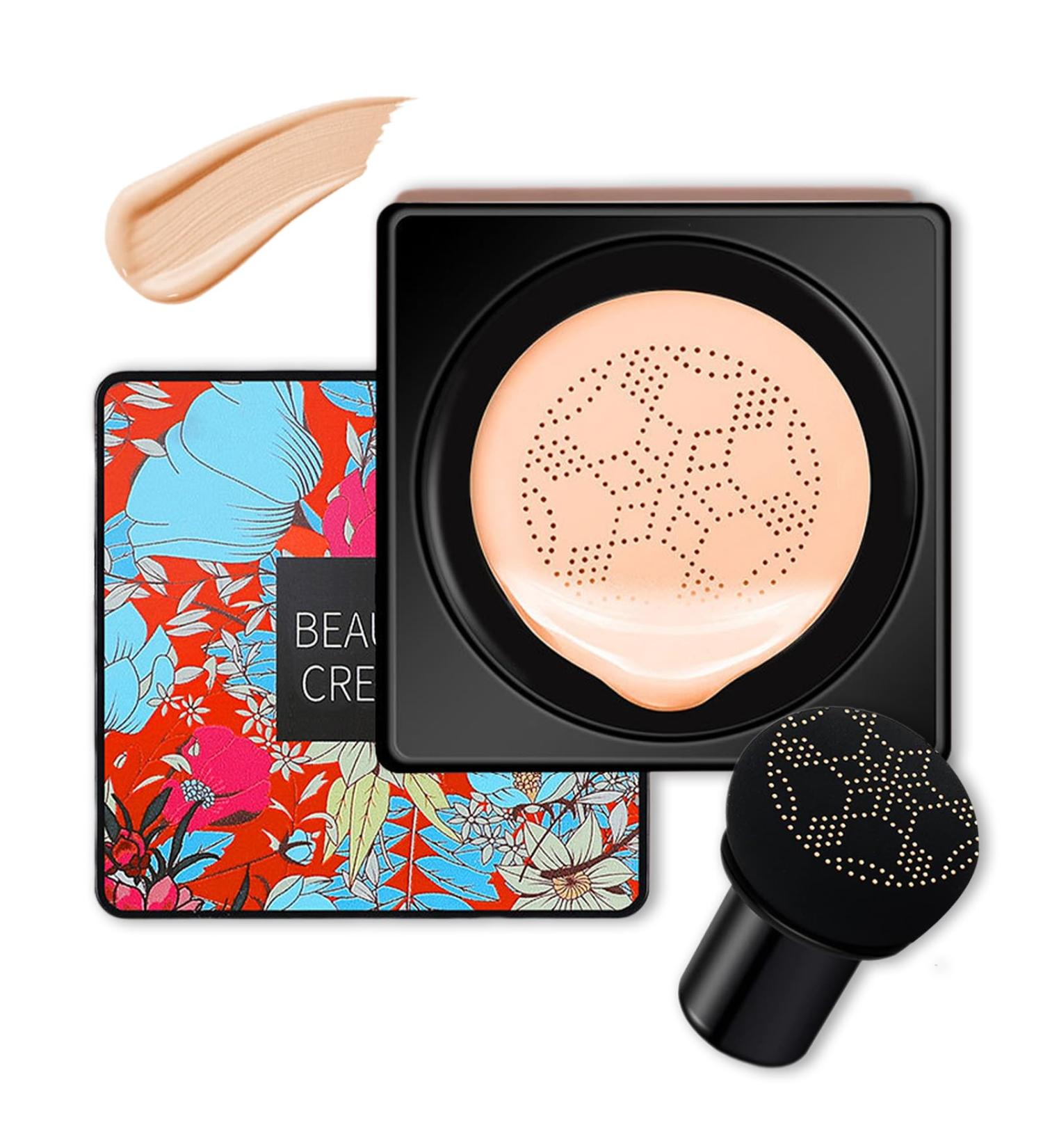 Mushroom Head Air Cushion CC Cream BB Cream Moisturizing Concealer Full Coverage Oil Control Long-Lasting Waterproof BB Cream Liquid Foundation Lightweight Flawless Brightening Makeup (Natural) 20 g (Pack of 1) Natural - Buy Online on GoSupps.com