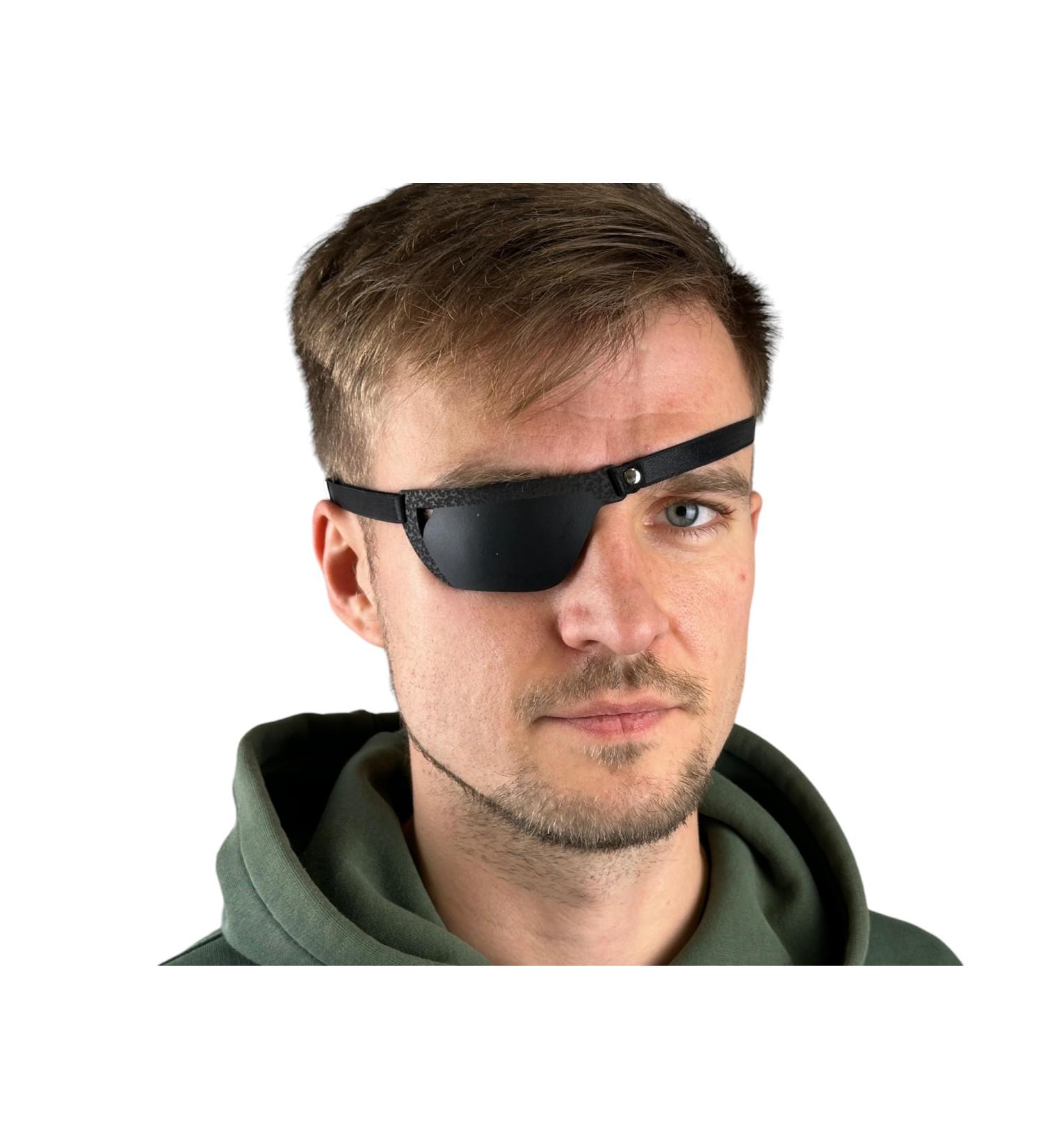 Buy Black Leather Eye Patch | Slim Eye Patch for Men & Women | Comfortable Right Eye Patch - International Shipping - Buy Online on GoSupps.com
