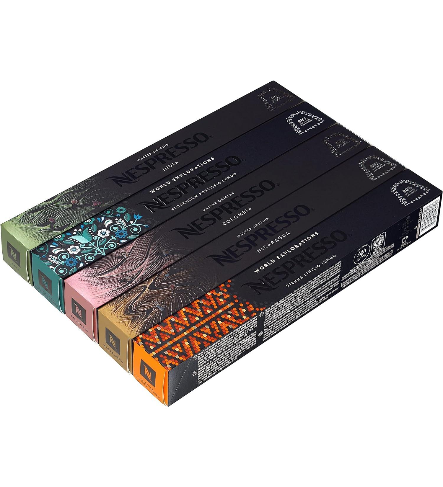  Nespresso 50 Capsules Nespresso - Luxe mixte (New Linizio Lungo Rosabaya Duls o Indriya Fortissio Lungo) - Buy Online on GoSupps.com