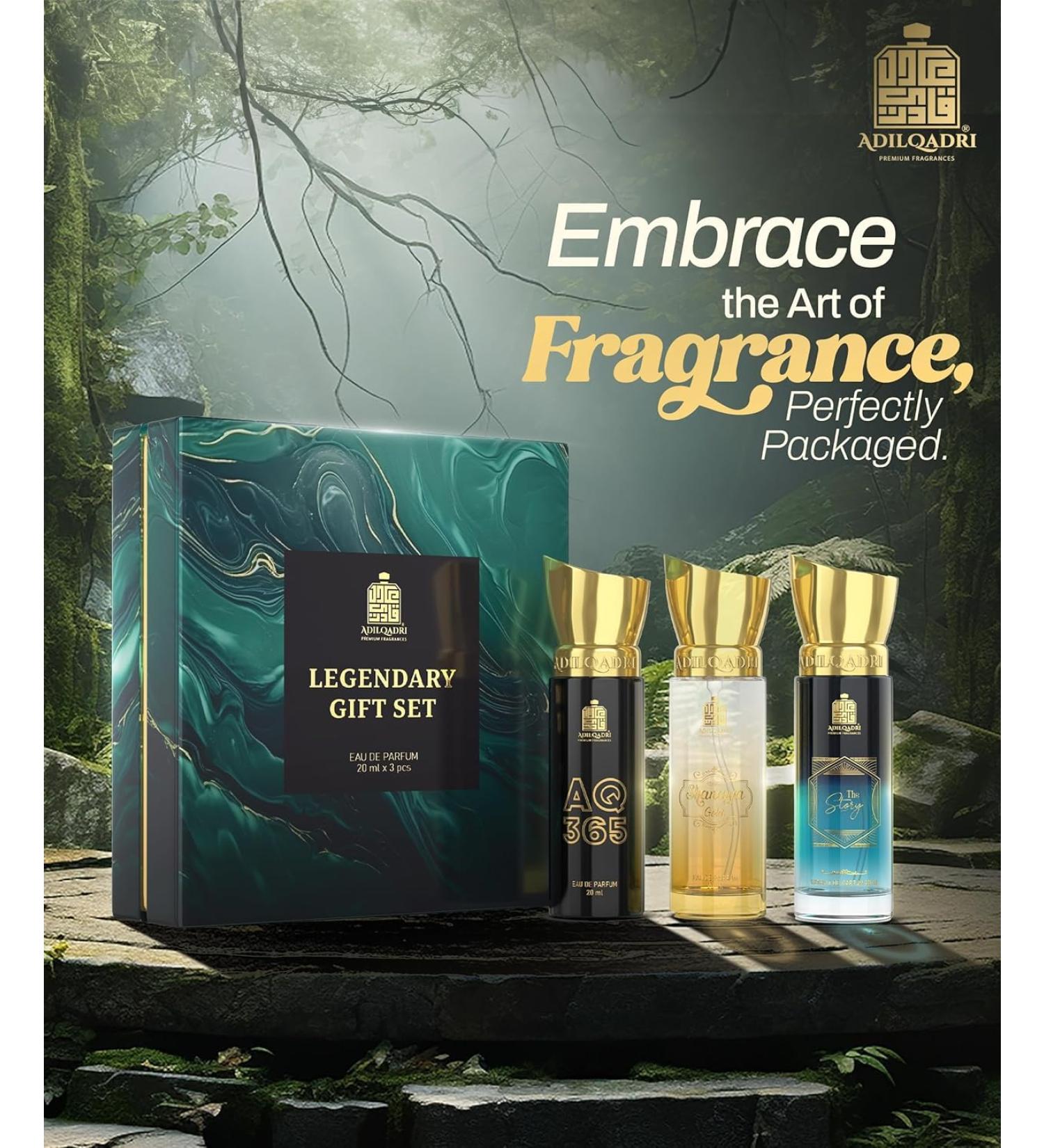 Adilqadri_Legendary Perfume Gift Set for Men & Women | Long-Lasting Eau de Parfum | Fruity Arabic & French Blend | Gift Hamper for Him & Her | Combo Pack (3 x 20ML) - Buy Online on GoSupps.com