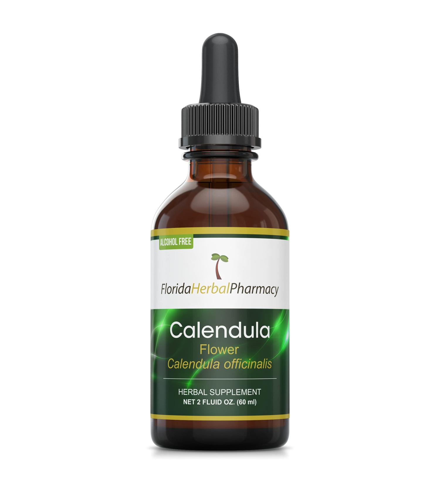 Florida Herbal Pharmacy Alcohol - FREE Calendula (Calendula officinalis) Tincture/Extract 2 oz.