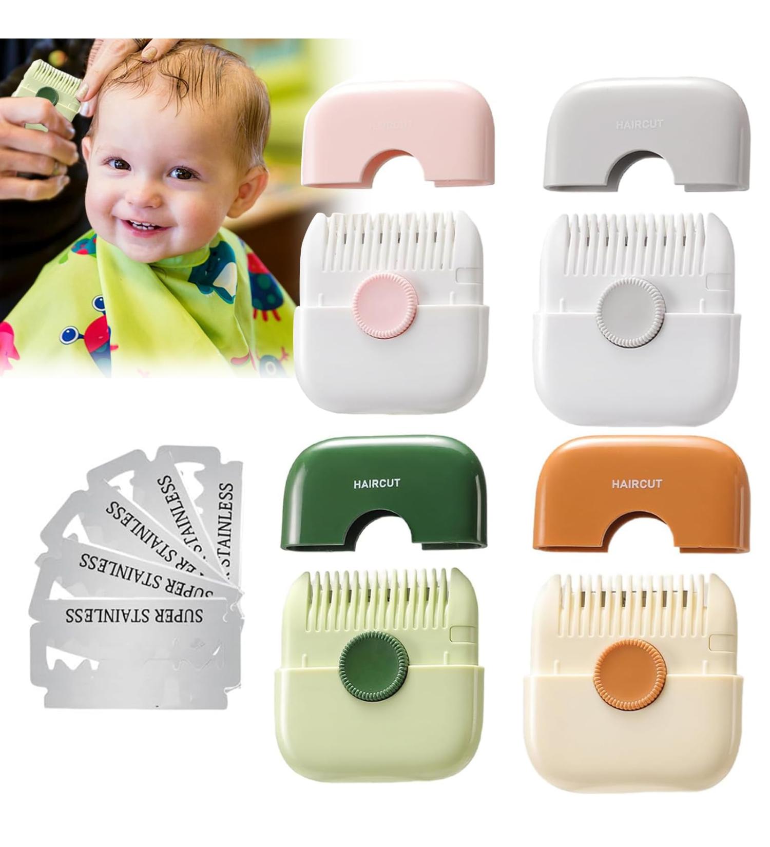 Trimpocket Hair Trimmer/Comb Kids Split Ends Hair Trimmer Hair Trimming and 2 in 1 Bangs Trimmer 2 in 1 Hair Trimmer Razor Comb Dual-Side Design with Cover Blades Replaceable (4*Color) - Buy Online on GoSupps.com