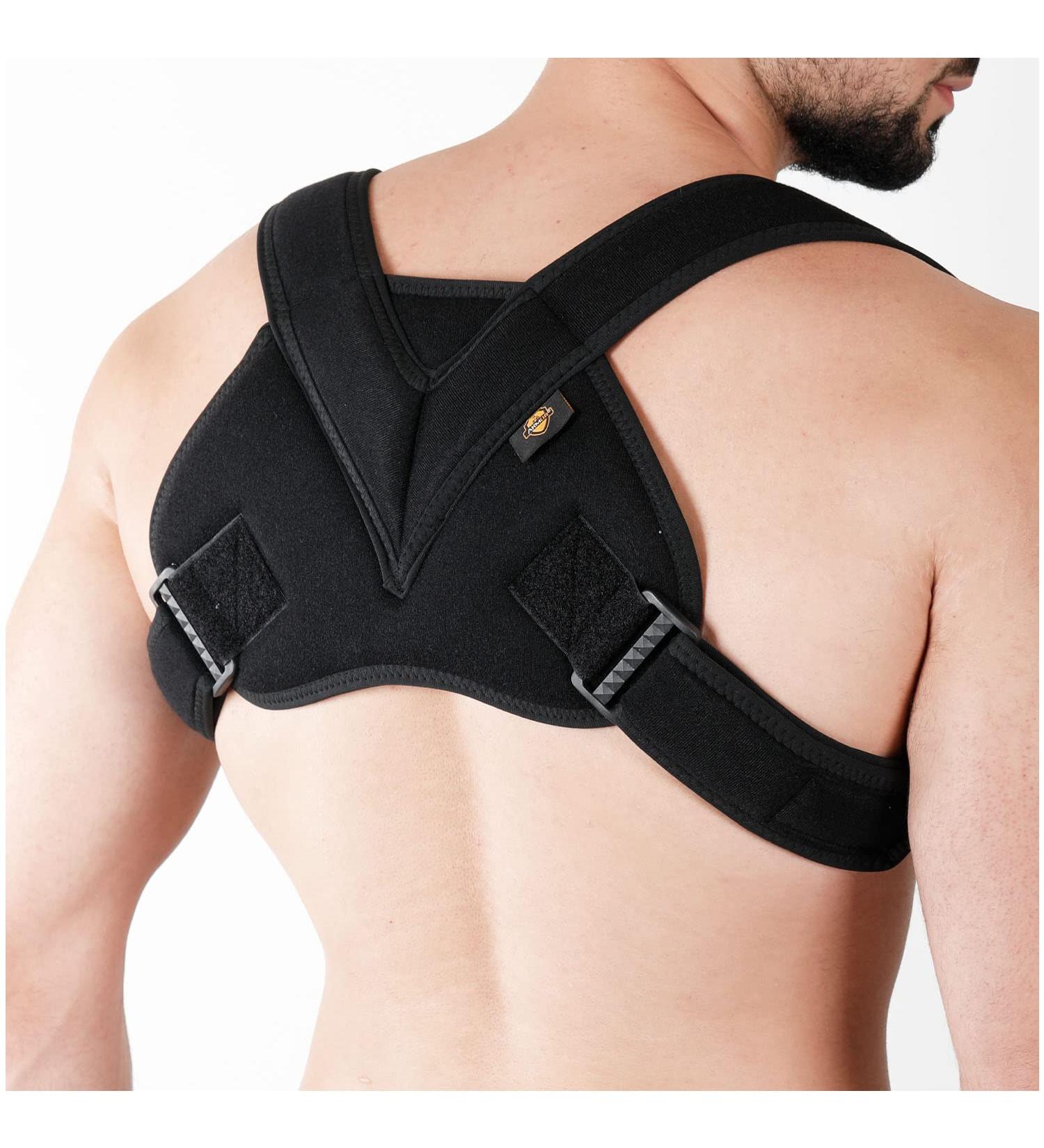 Universal Adjustable Clavicle Support Brace - Posture Correction & Pain Relief for Back Shoulder & Neck - Buy Online on GoSupps.com