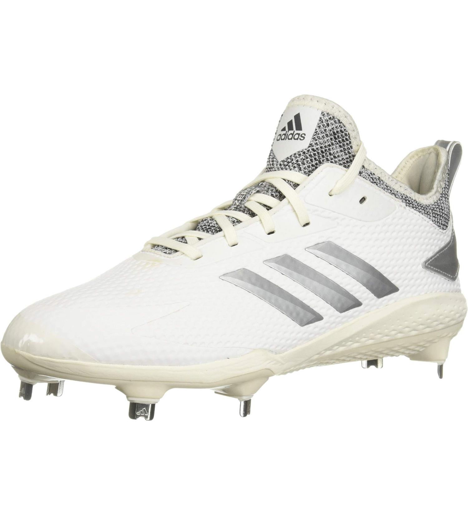 adidas Adizero Afterburner V Cleats Men's 10 Cloud White/Grey/Grey
