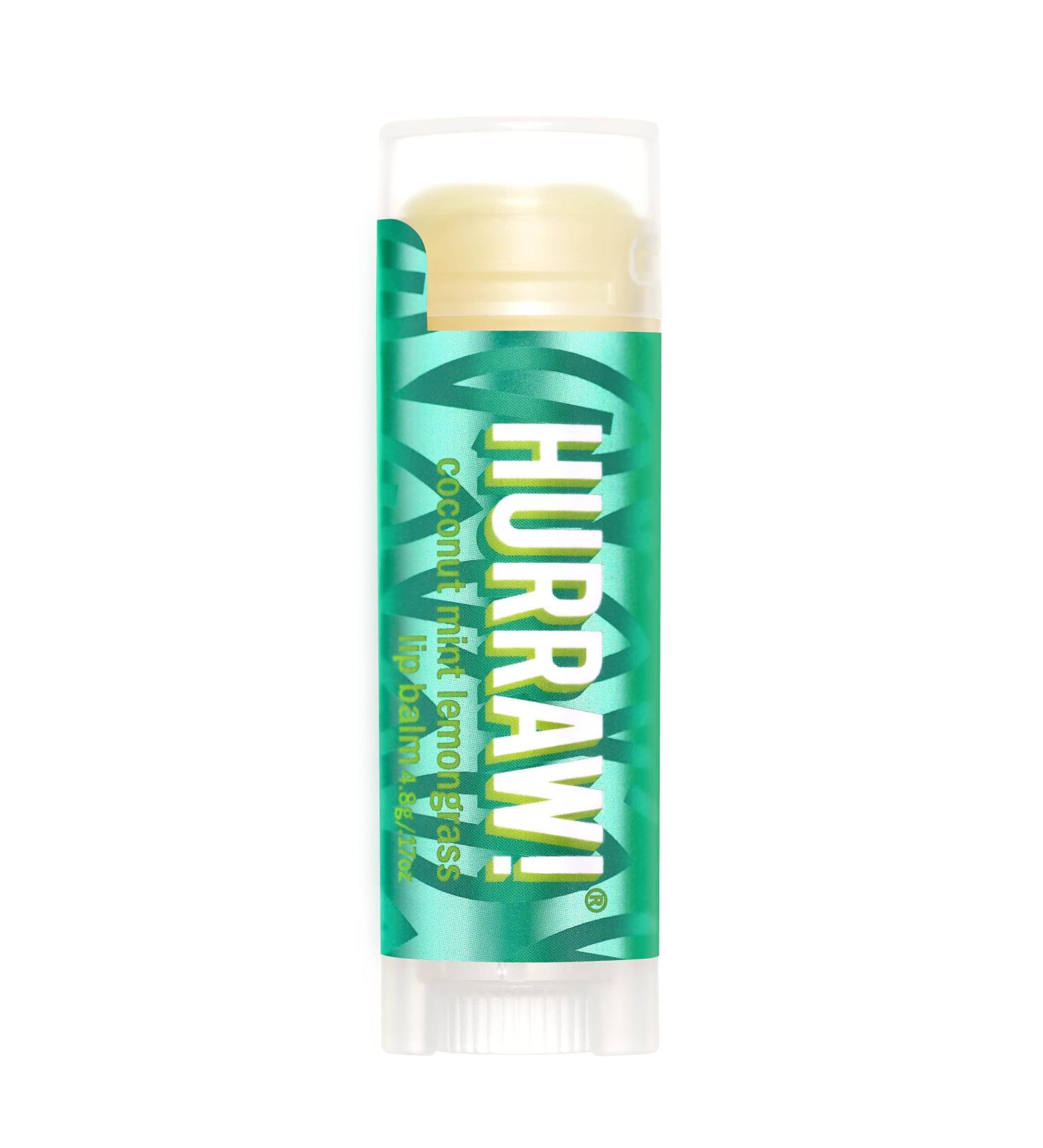 Hurraw! Pitta Lip Balm - Coconut Mint & Lemongrass | 0.15 oz (4.3 g) - Nourishing Natural Lip Care - Buy Online on GoSupps.com