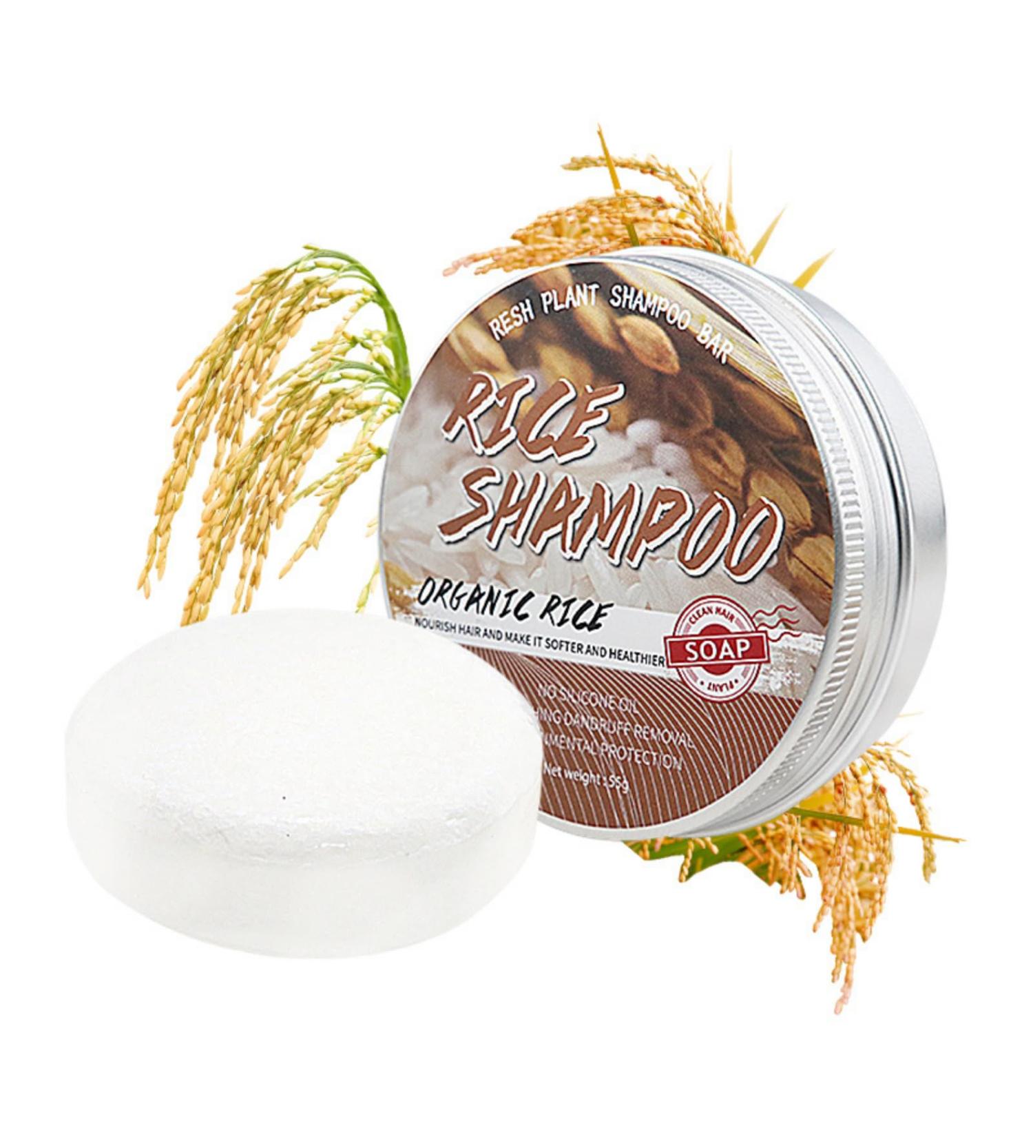 Rice Shampoo Bar Natural Soap Handmade Soap Shampoo Soap Bar Moisturising Shampoo Bars Shampoo for Greasy Hair Cleansing Anti Dandruff Shampoo Bar Cleaning Solid Shampoo Glowing Bar Shampoo - Buy Online on GoSupps.com