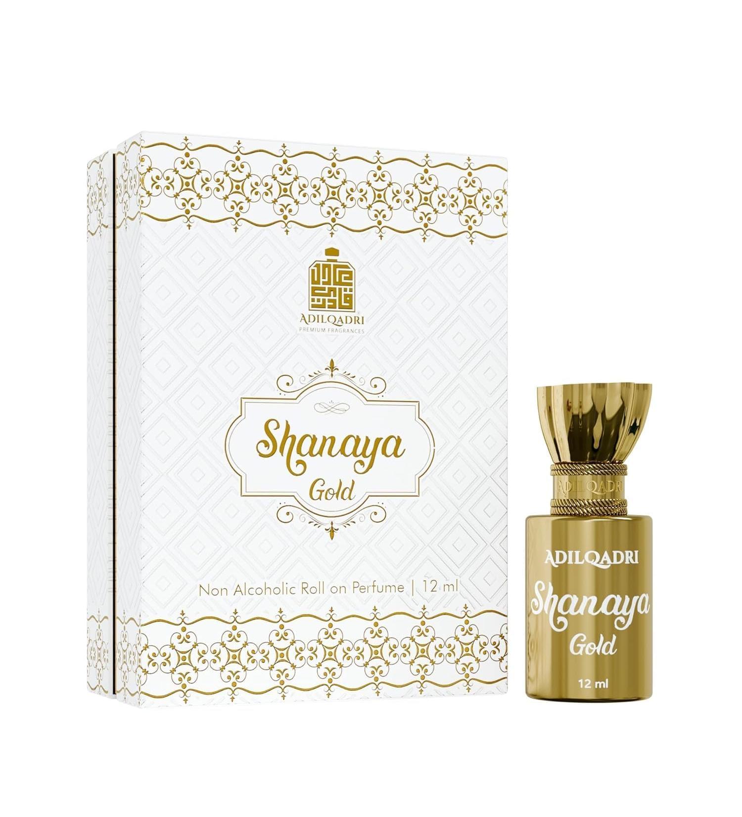 AdilQa.dri Shan.aya Gold Attar | Arabic Fragrance | Non-Alcoholic Attar Perfume For Men & Women - 12 ML - Buy Online on GoSupps.com