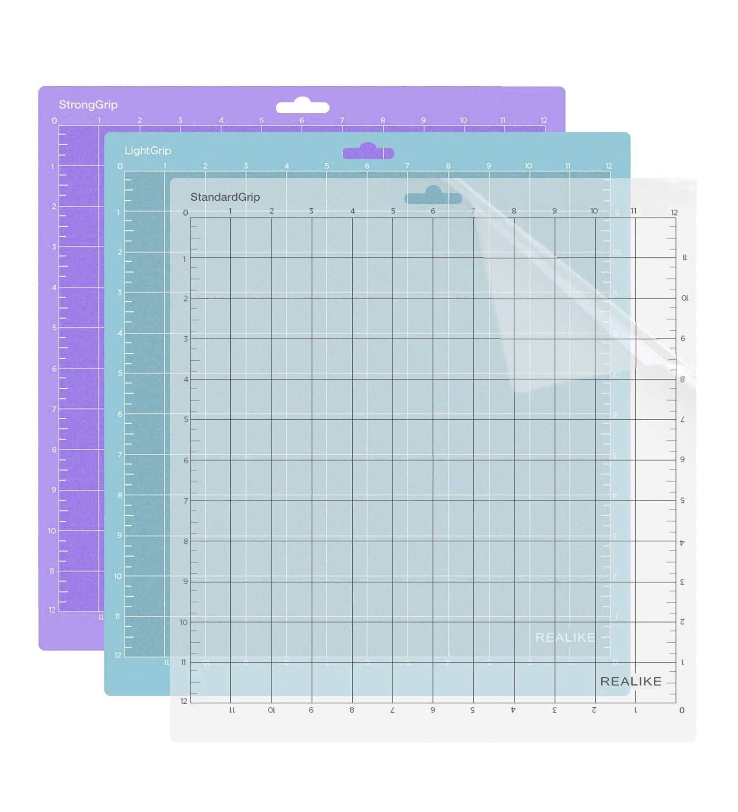 REALIKE 12x12 Cutting Mat Variety Pack for Cricut Machines (3 Mats) - Gridded Adhesive Non-Slip Cut Mat for Crafts, Quilting, Sewing, and All Arts - Buy Online on GoSupps.com