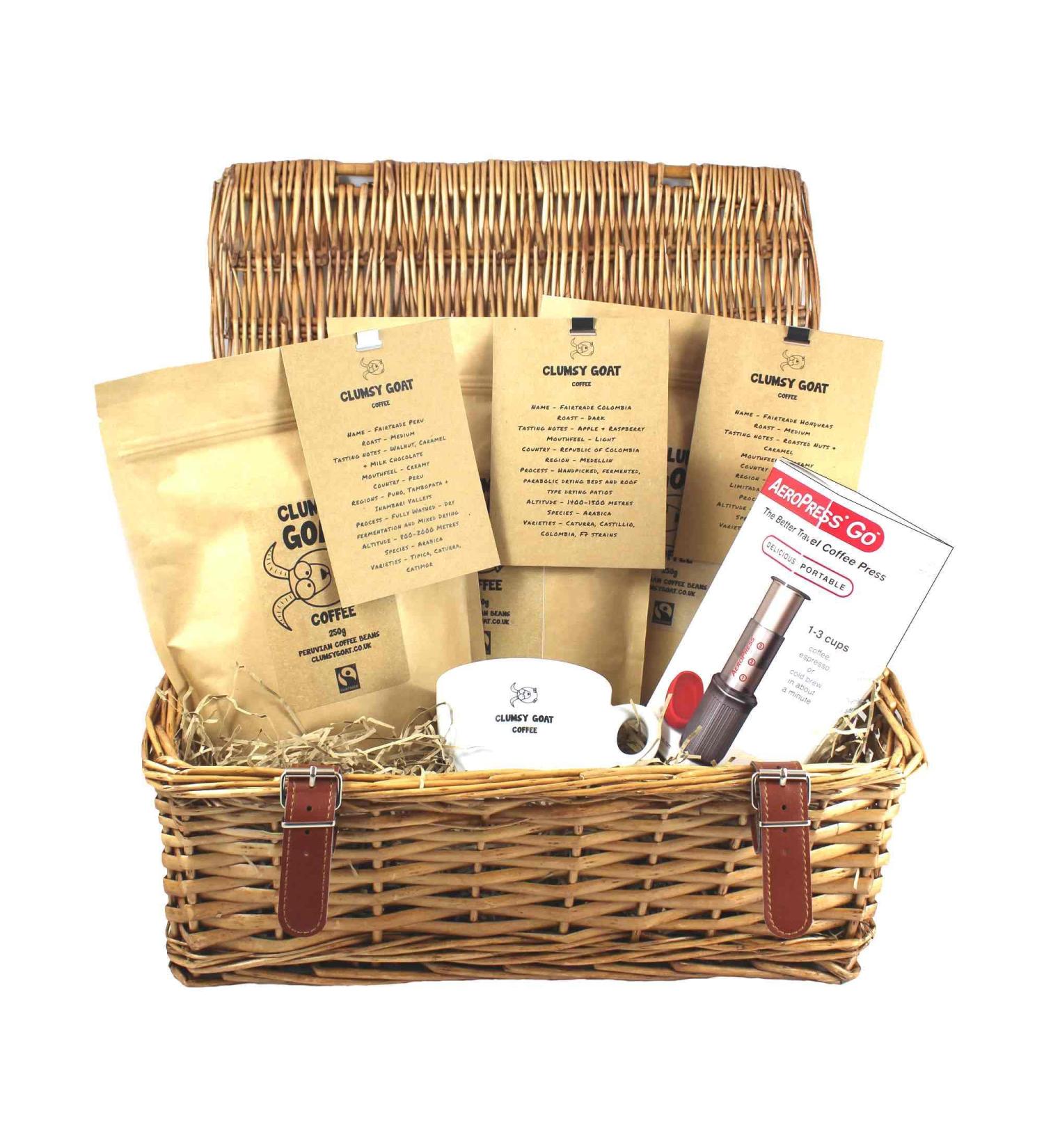 Clumsy Goat Coffee Bean Gift Hamper Set (Coffee Beans + Aeropress Go)