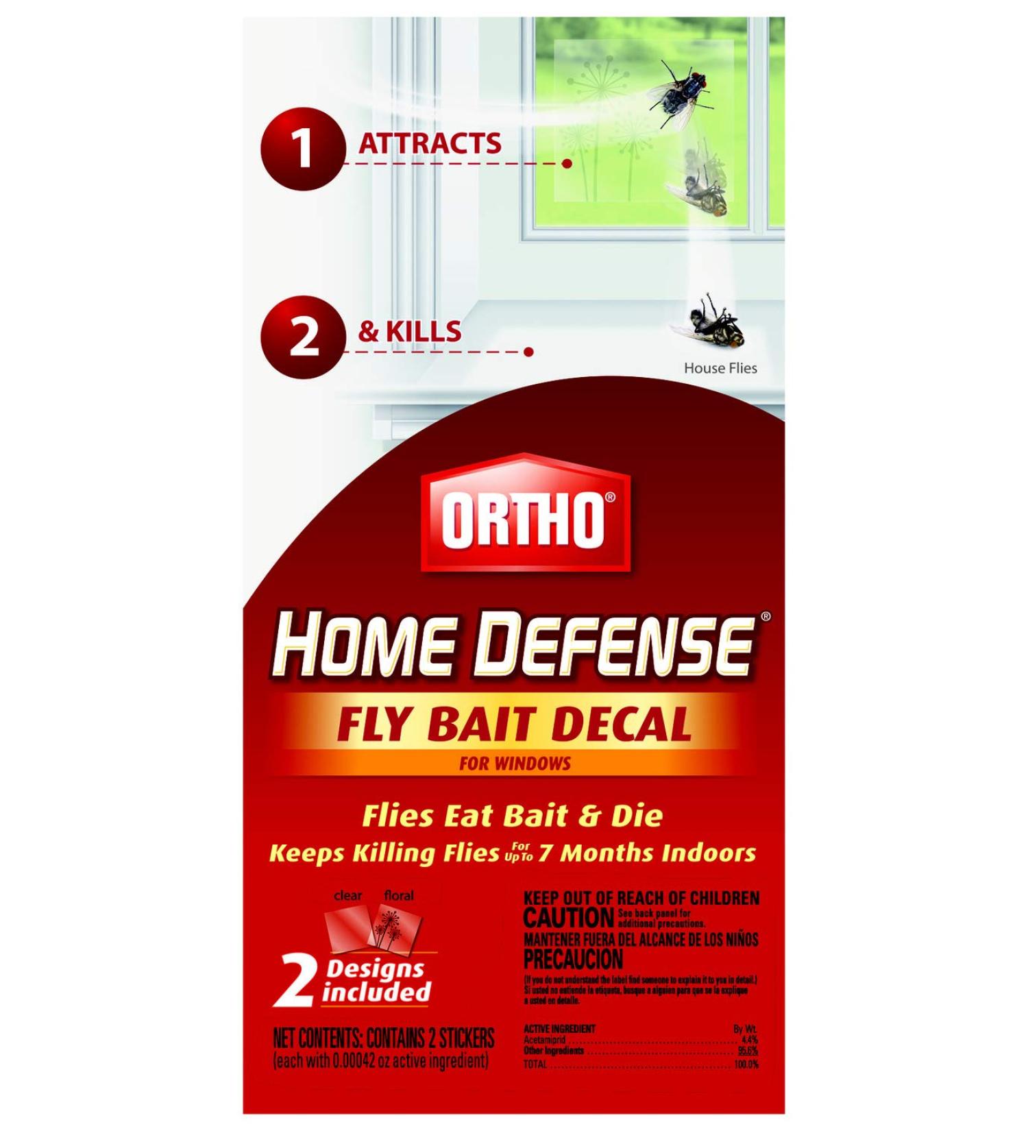 Ortho Home Defense Fly Killer Window Decal 2-Pack - Effective Insect Control Solution - Buy Online on GoSupps.com