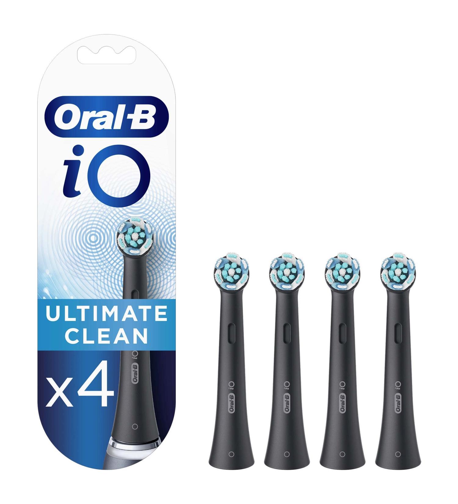 Oral-B iO Ultimate Clean Black Zeb Brush Tips - Pack of 4 | Premium Oral Care Worldwide Shipping - Buy Online on GoSupps.com
