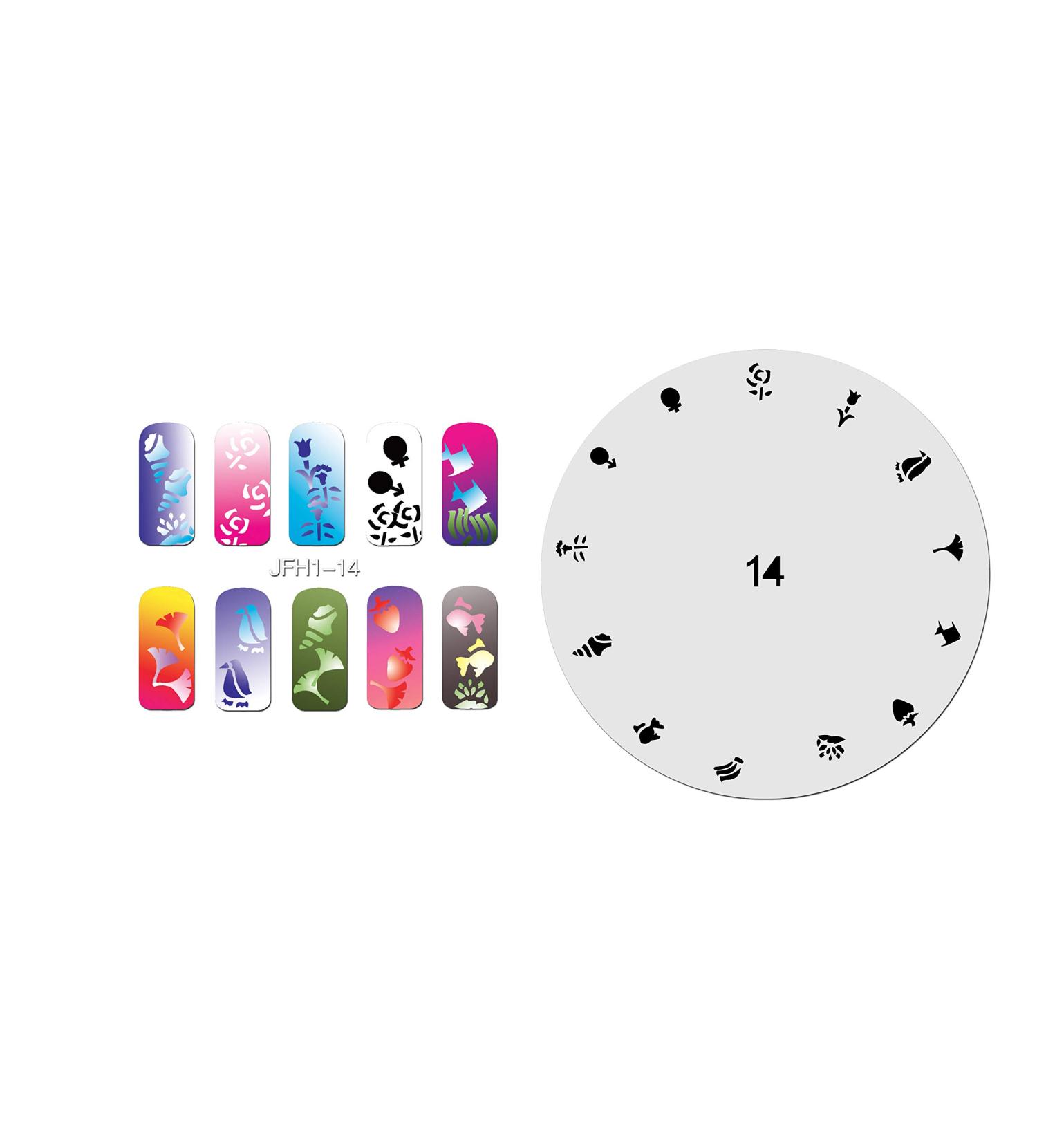 Fingernail stencil (airbrush nail art) Fengda JFH01-014