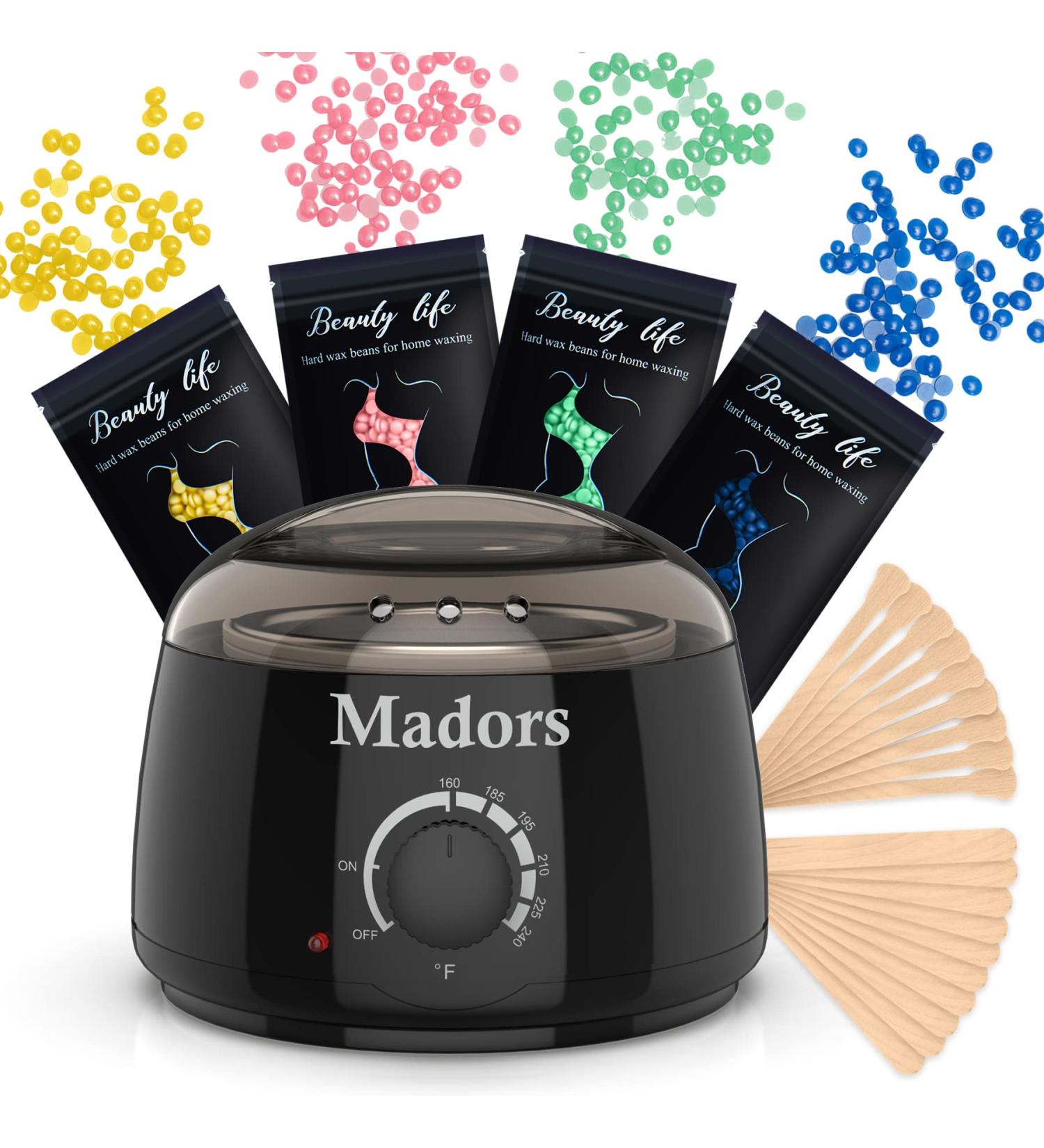 Madors Waxing Kit for Women - Intelligent Wax Warmer + Hard Wax Beads for Home Hair Removal - Buy Online on GoSupps.com