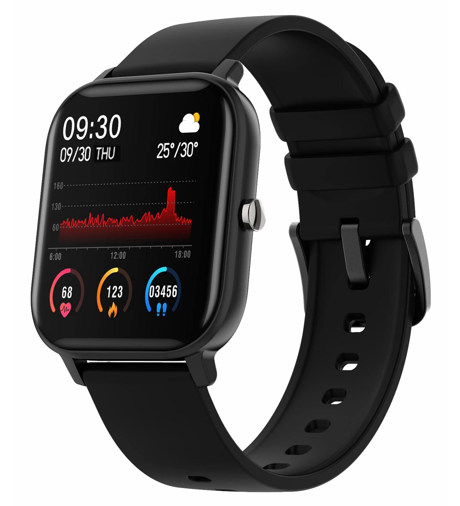 Fitness Tracker with Blood Pressure, Heart Rate, and Oxygen Monitor - Sleep & Activity Pedometer for Men and Women in Black - Buy Online on GoSupps.com