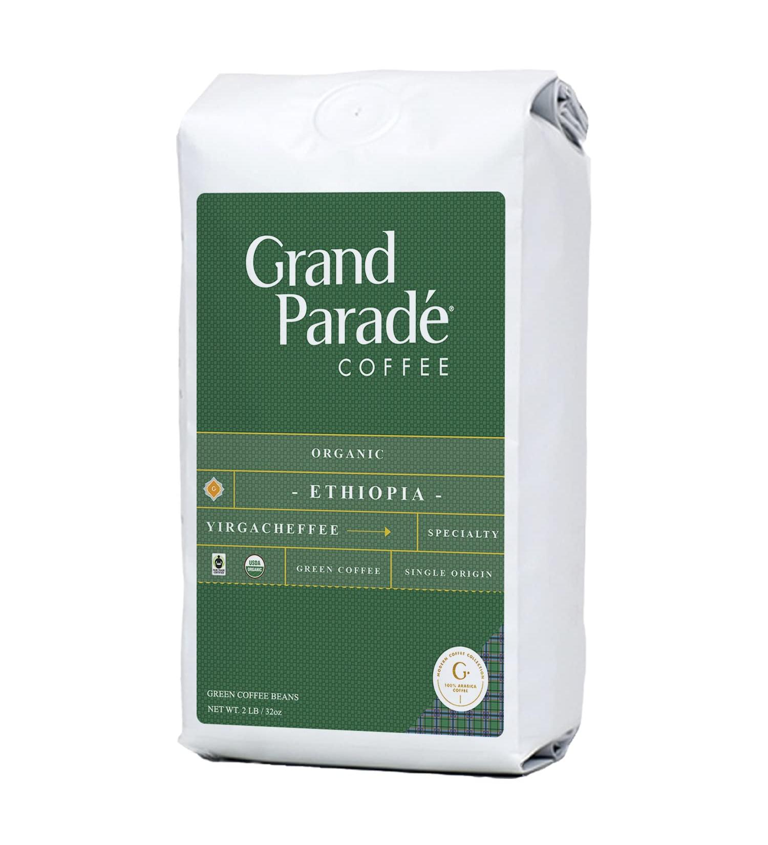 Organic Ethiopian Yirgacheffe Green Coffee Beans 2lbs - Grade 1 Specialty Arabica - Fair Trade - Women Produced - Single Origin - Buy Online on GoSupps.com