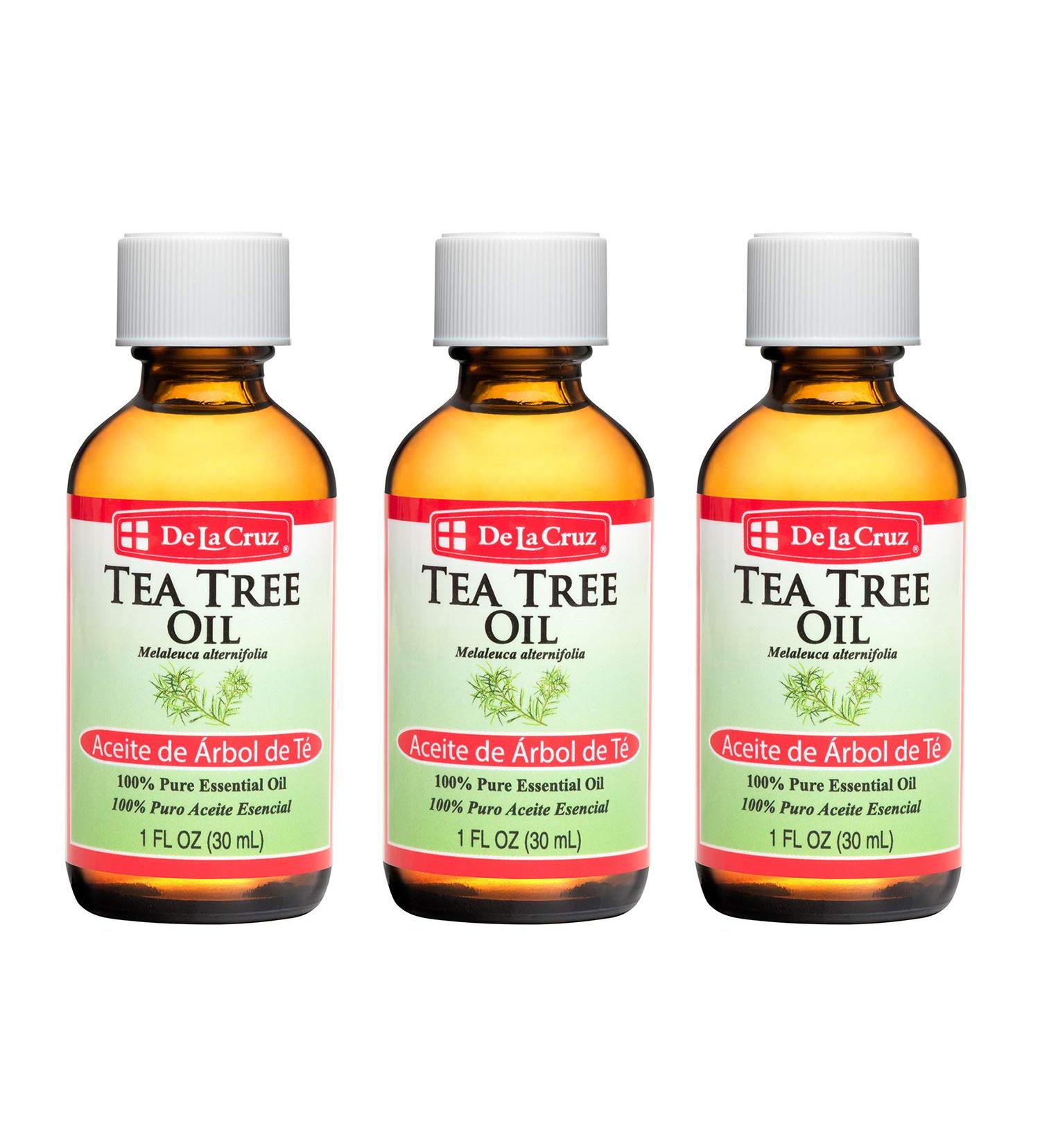 De La Cruz 100% Pure Tea Tree Oil - 1 fl oz (30 ml) Essential Oil for Natural Skin Care - Buy Online on GoSupps.com