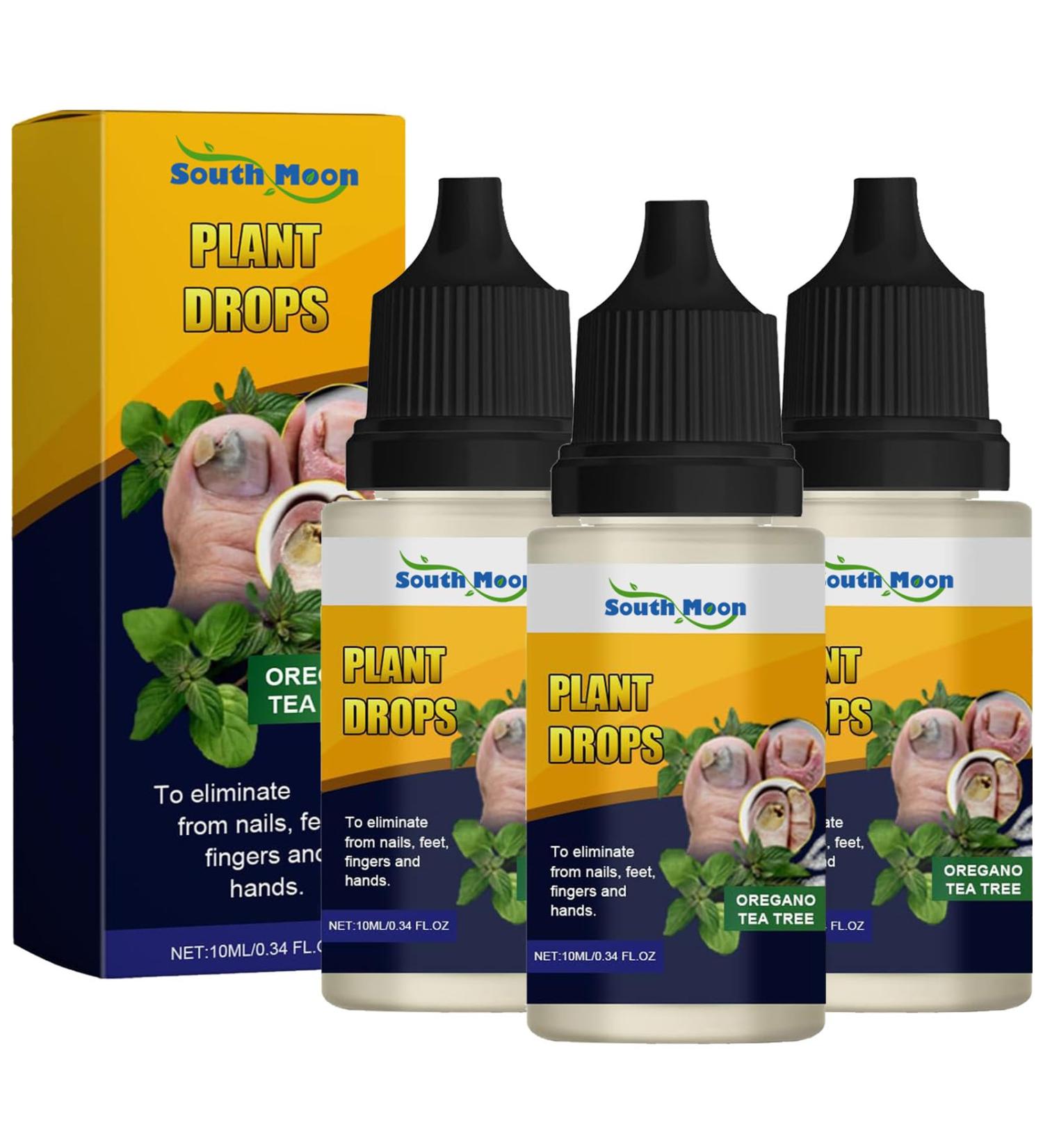 Plant Drops for Nail Care | Oregano & Tea Tree Oil for Toenails | 10 ml - Buy Online on GoSupps.com