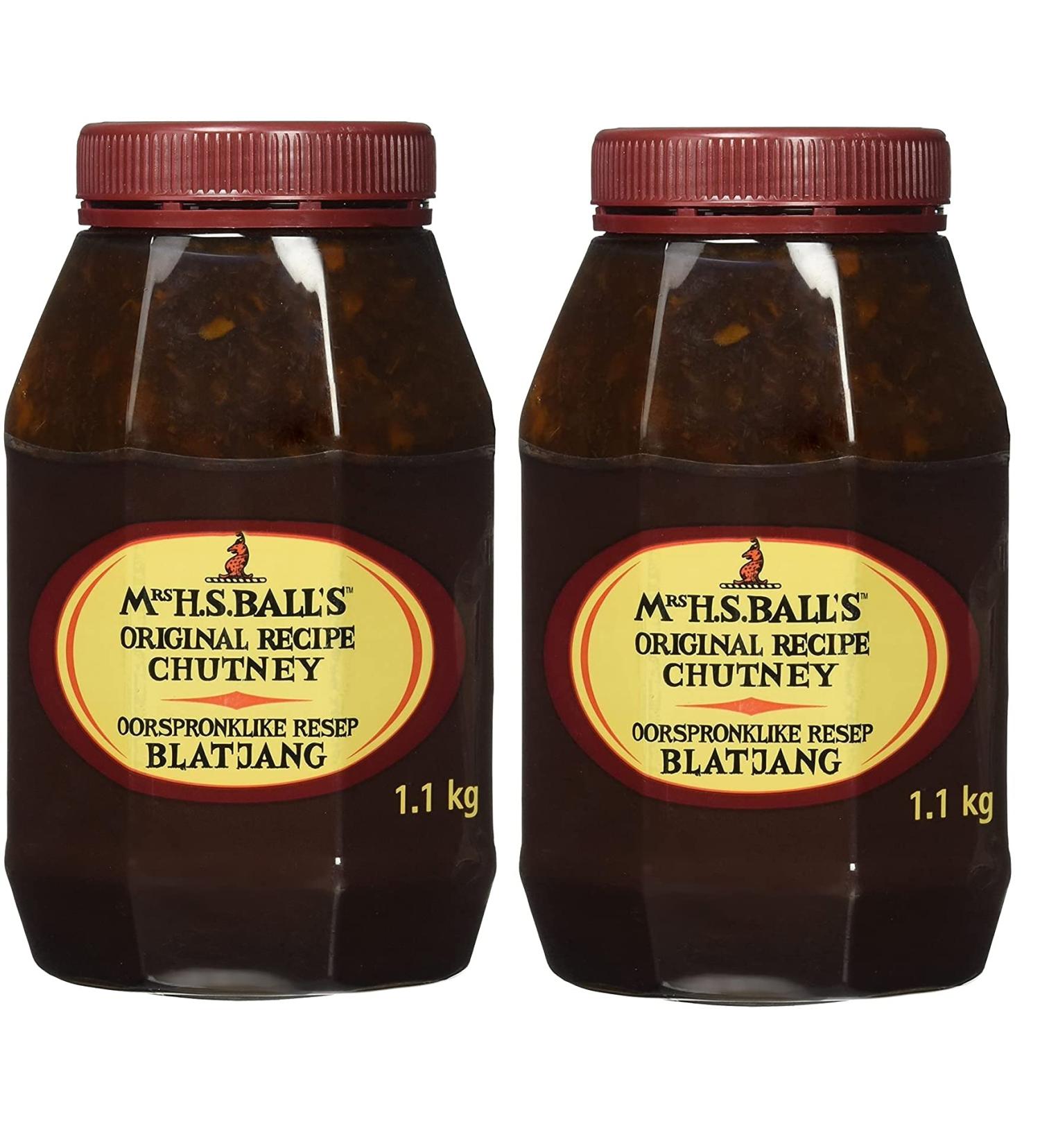 Mrs H.S.Ball's Original Chutney 1.1Kg - Pack of 2 | 38.8 Fl Oz x 2 - Authentic South African Condiment - Buy Online on GoSupps.com