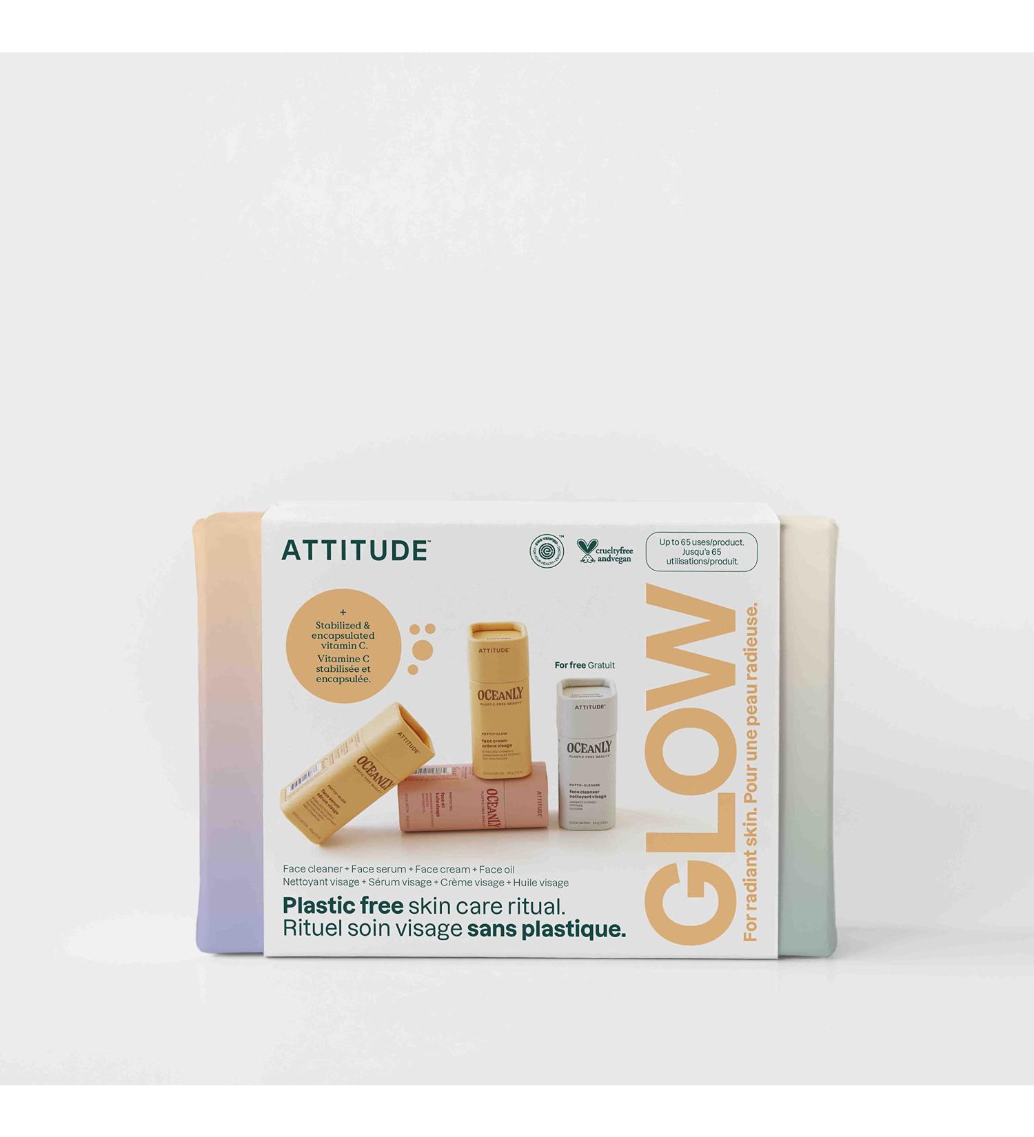 ATTITUDE Oceanly Radiant Skin Daily Facial Care Routine | EWG Verified Vegan Plastic-Free Travel Size Set - Buy Online on GoSupps.com