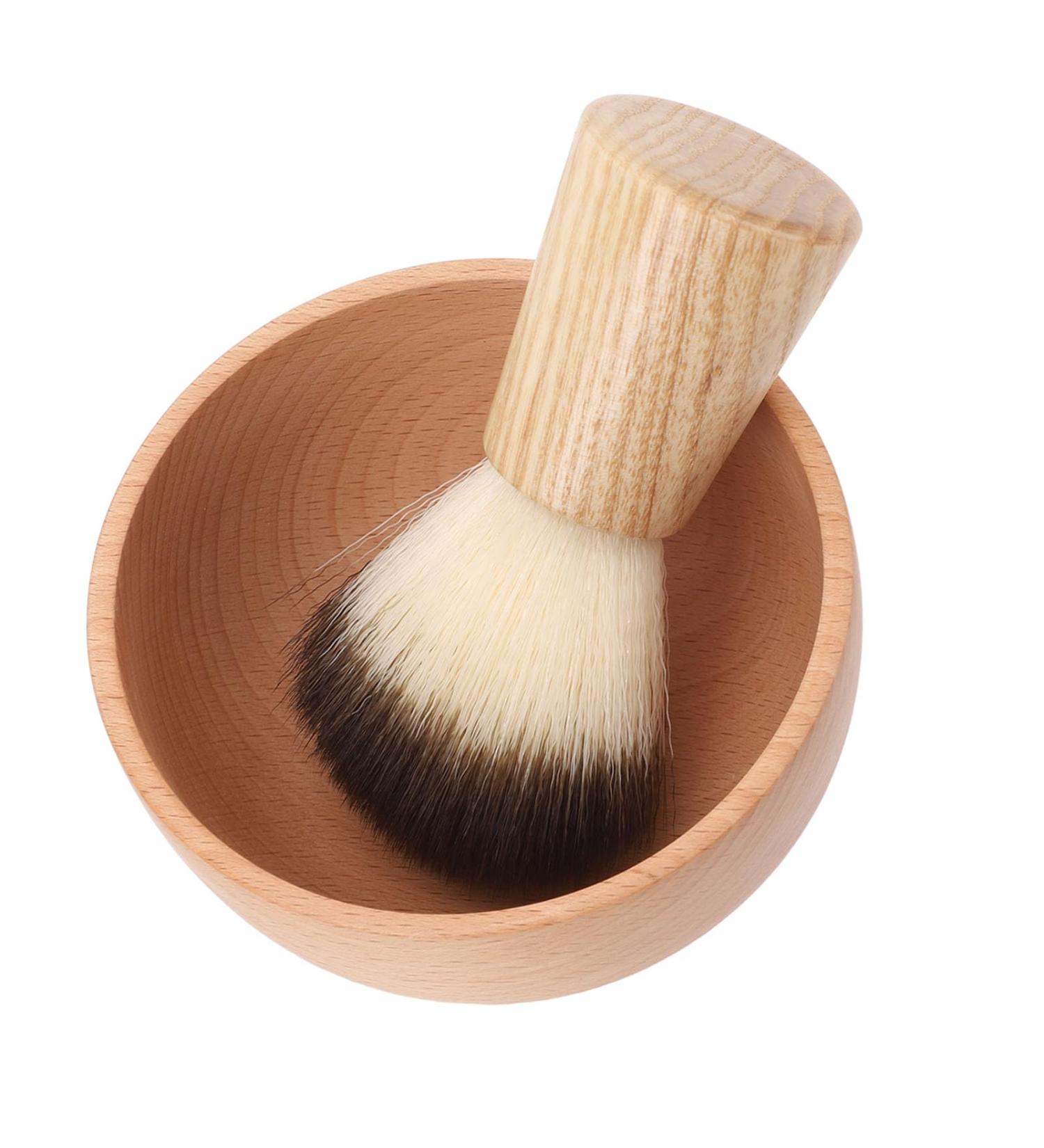 Razor Brush Set for Men | Shaving Brush & Bowl | Perfect for Home Travel & Salon Quick Foaming & Efficient Cleaning - Buy Online on GoSupps.com