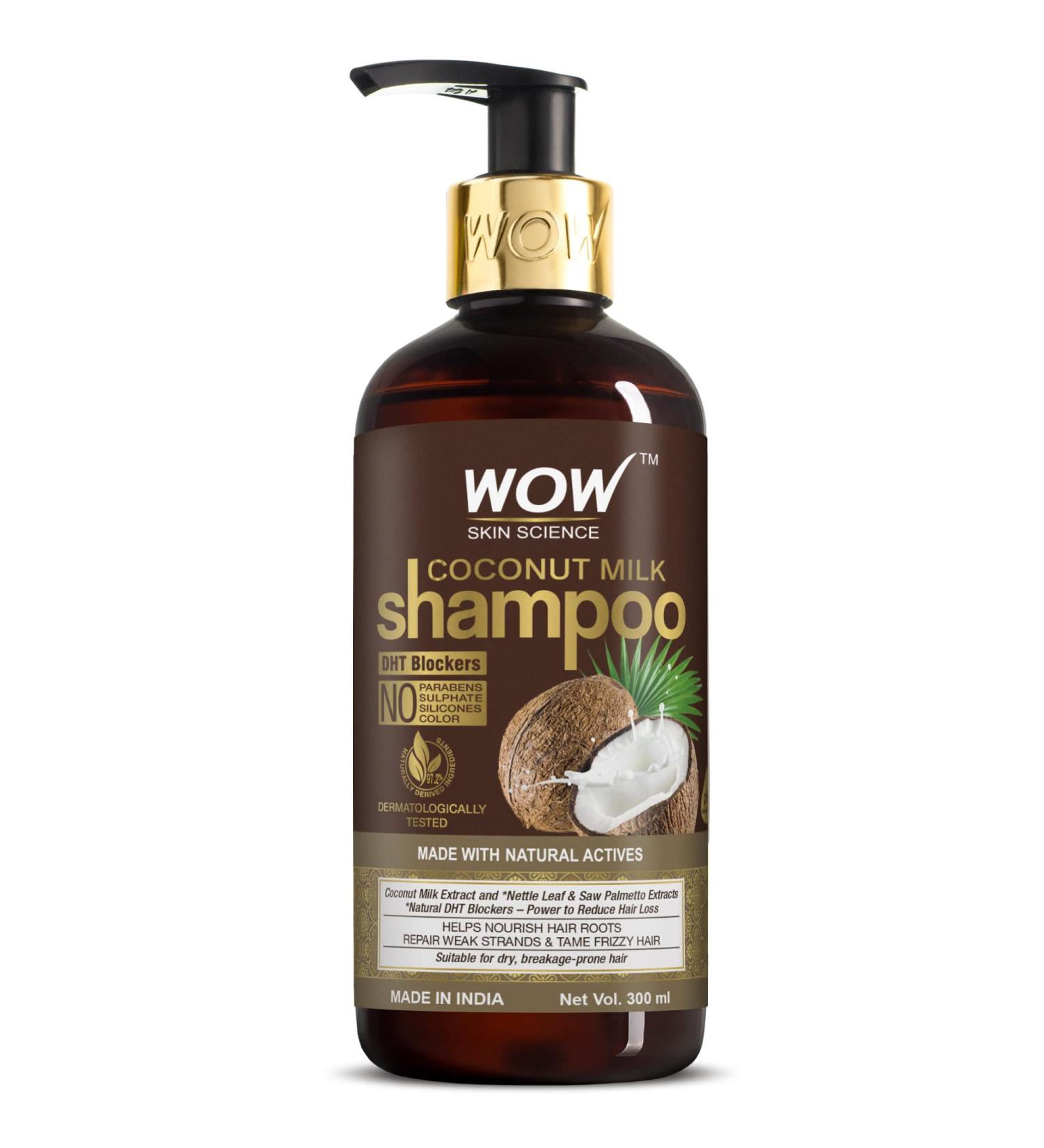 WOW Coconut Milk Shampoo 300mL | No Sulphates Parabens Silicones Salt & Color | Best for Healthy Hair - International Shipping Available - Buy Online on GoSupps.com