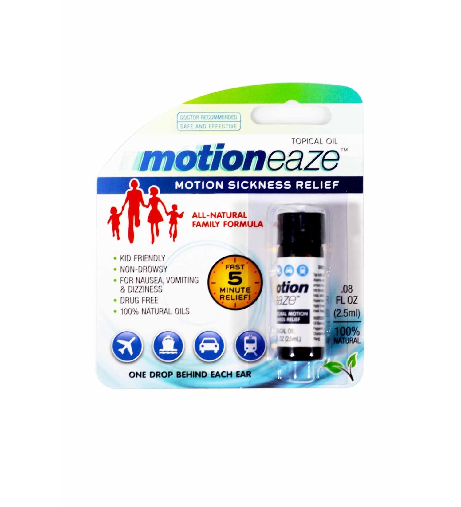 MotionEaze Sickness Relief 2.5 ml - All-Natural Topical Liquid for Fast Relief - Buy Online on GoSupps.com