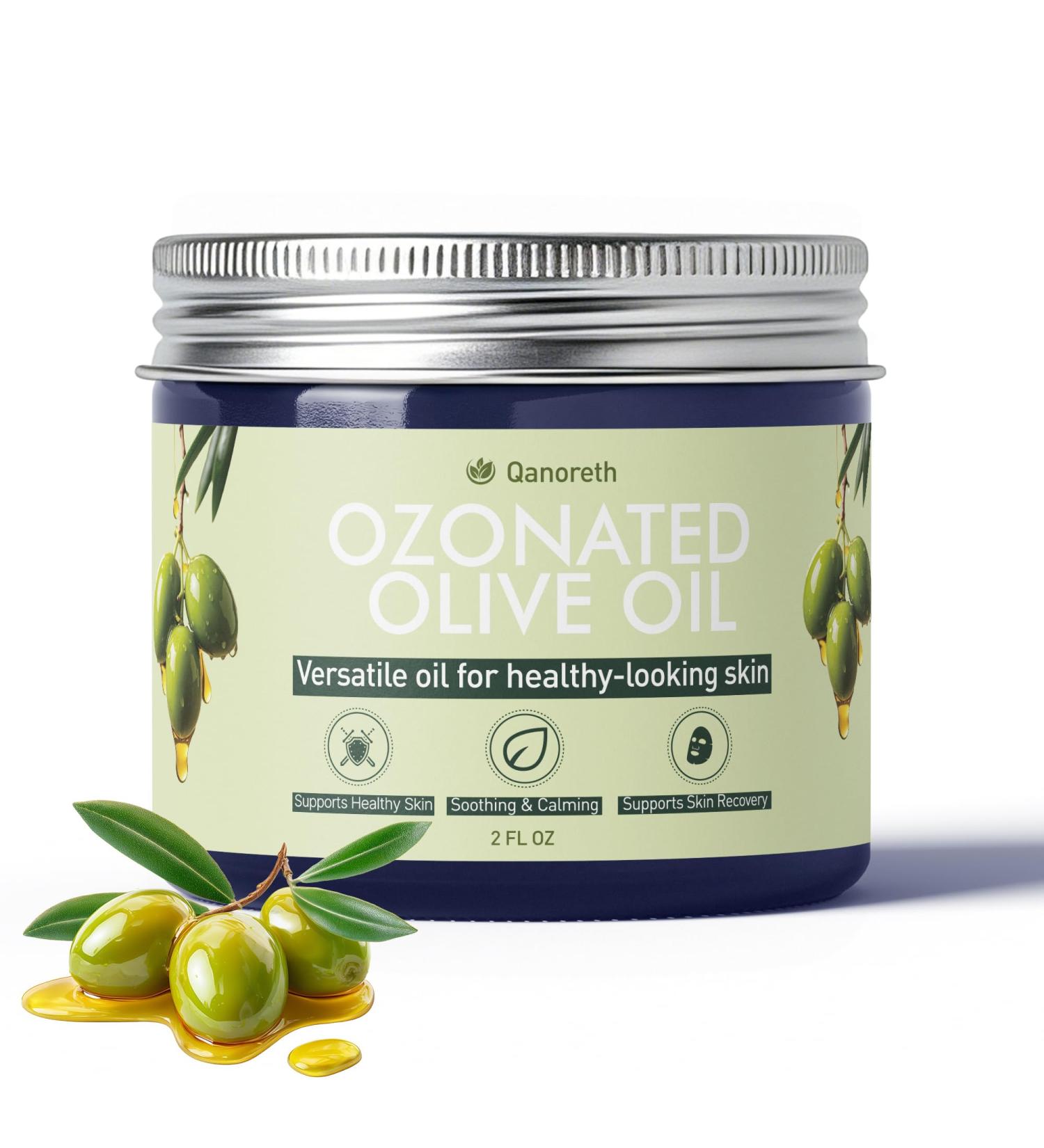 Ozonated Olive Oil Fully Ozonated Oil for Face & Body Organic Extra Virgin Ozone Oil for Hydration Soothing Comfort Irritated-Skin Support & Blemish-Prone Skin Care Skin-Recovery Support 2 oz - Buy Online on GoSupps.com