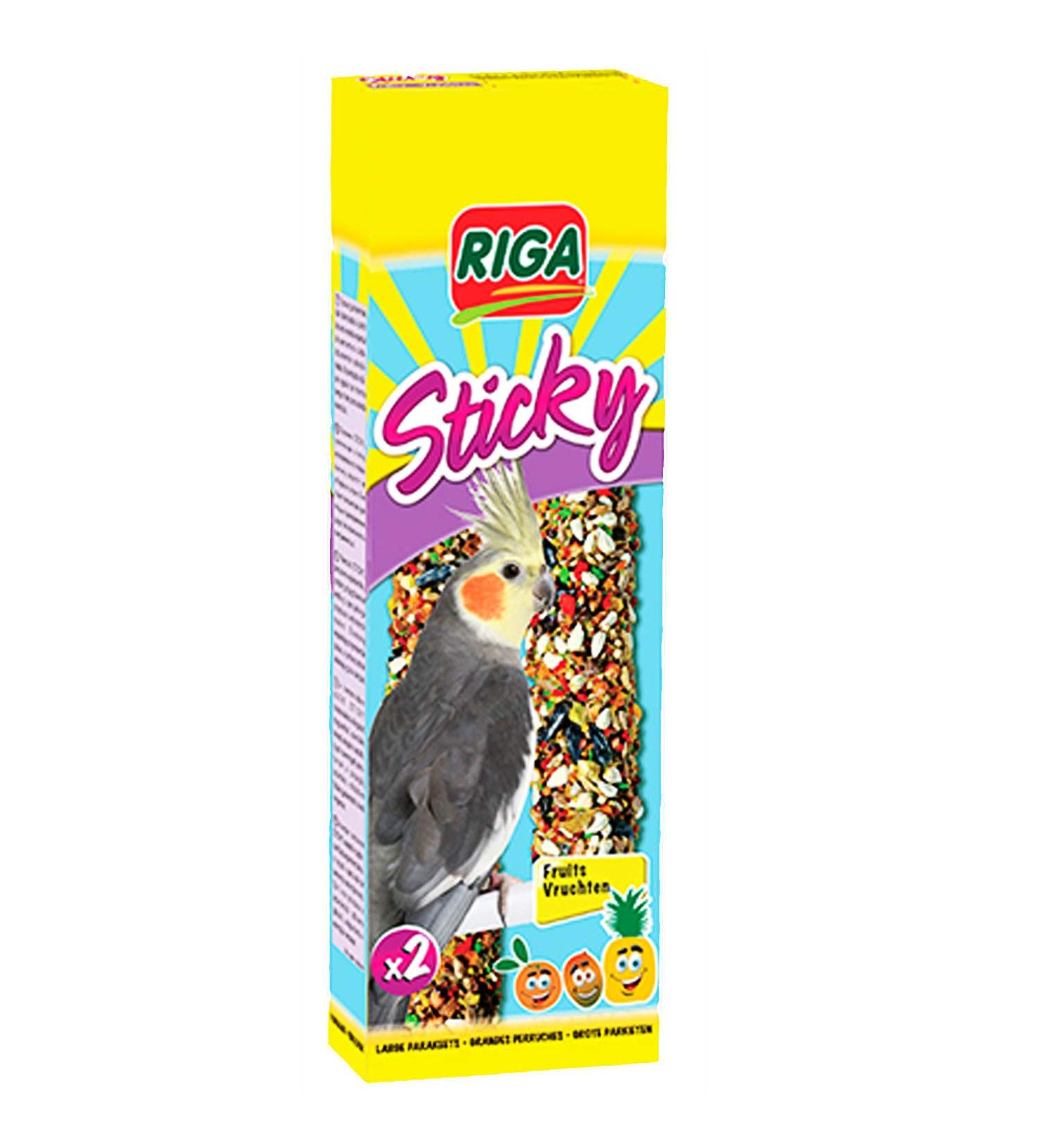 Riga - Sticky with fruits for large parlors - baked sticks - mixture of grains cereals and fruits including apple and raisin - box with 2 sticky sticks 140 g (1 Pack)