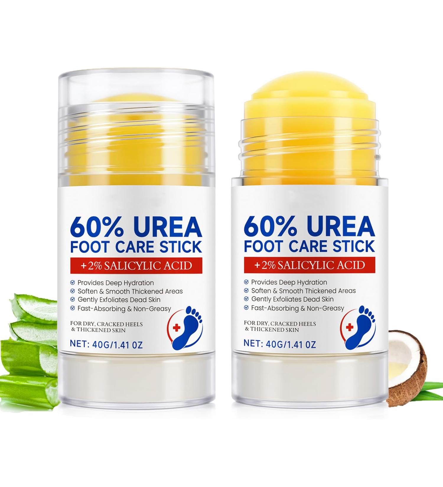 Lot de 2 cr mes hydratantes et anti-craquelures pour les pieds l'ur e 60 % - Cr me hydratante et anti-fissures pour les pieds - Pour les coudes les genoux les pieds et les mains les coudes - Buy Online on GoSupps.com